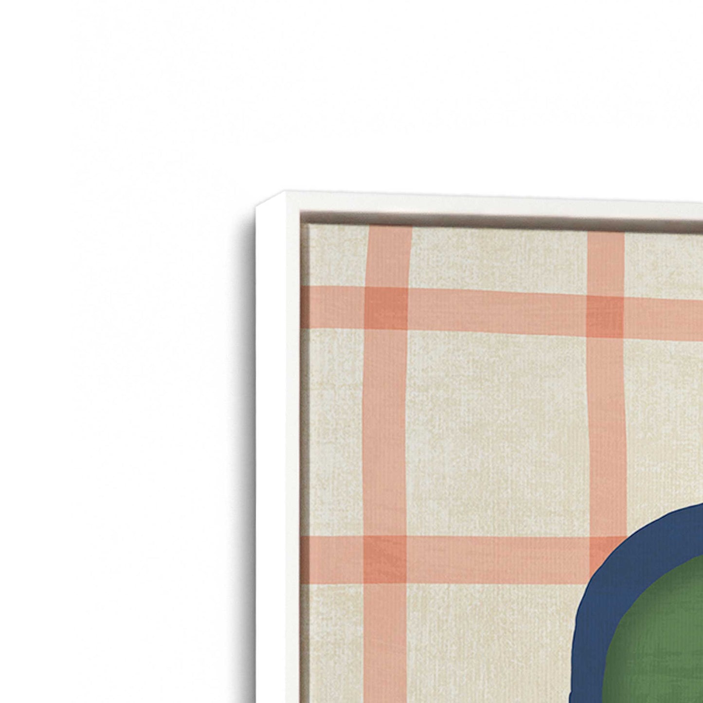 [Color:Opaque White], Picture of art in a White frame at an angle