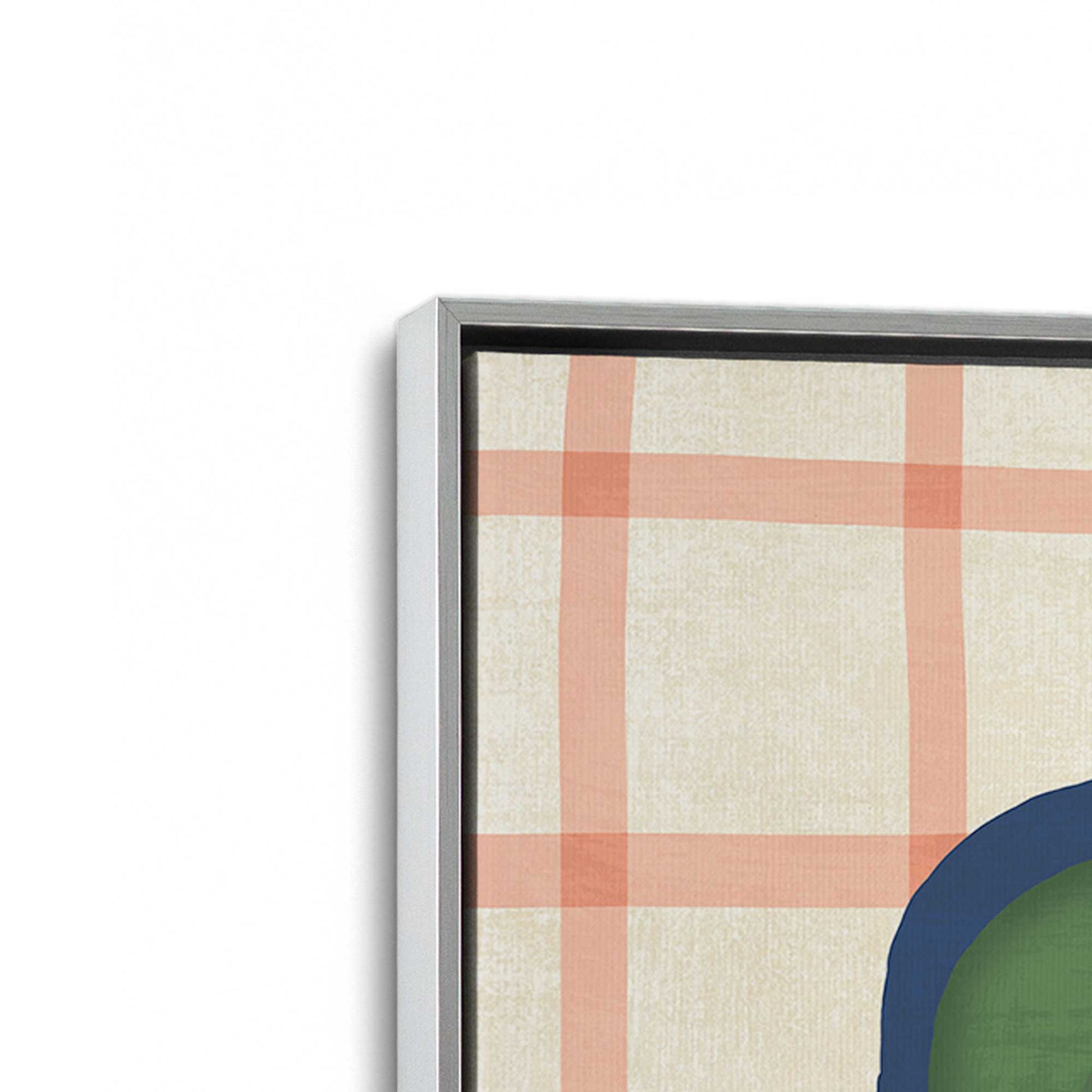 [Color:Polished Chrome], Picture of art in a Polished Chrome frame at an angle