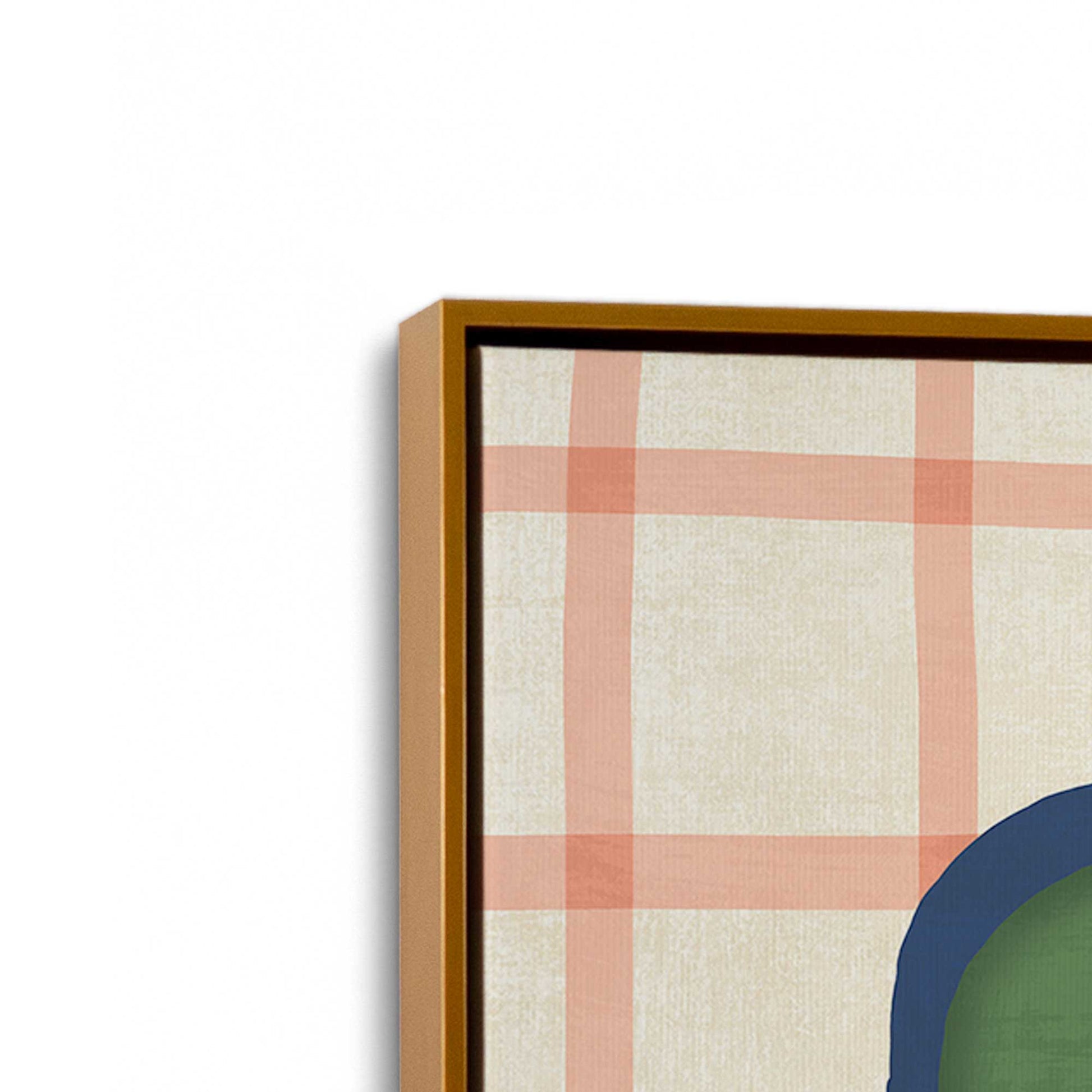 [Color:Polished Gold], Picture of art in a Polished Gold frame at an angle