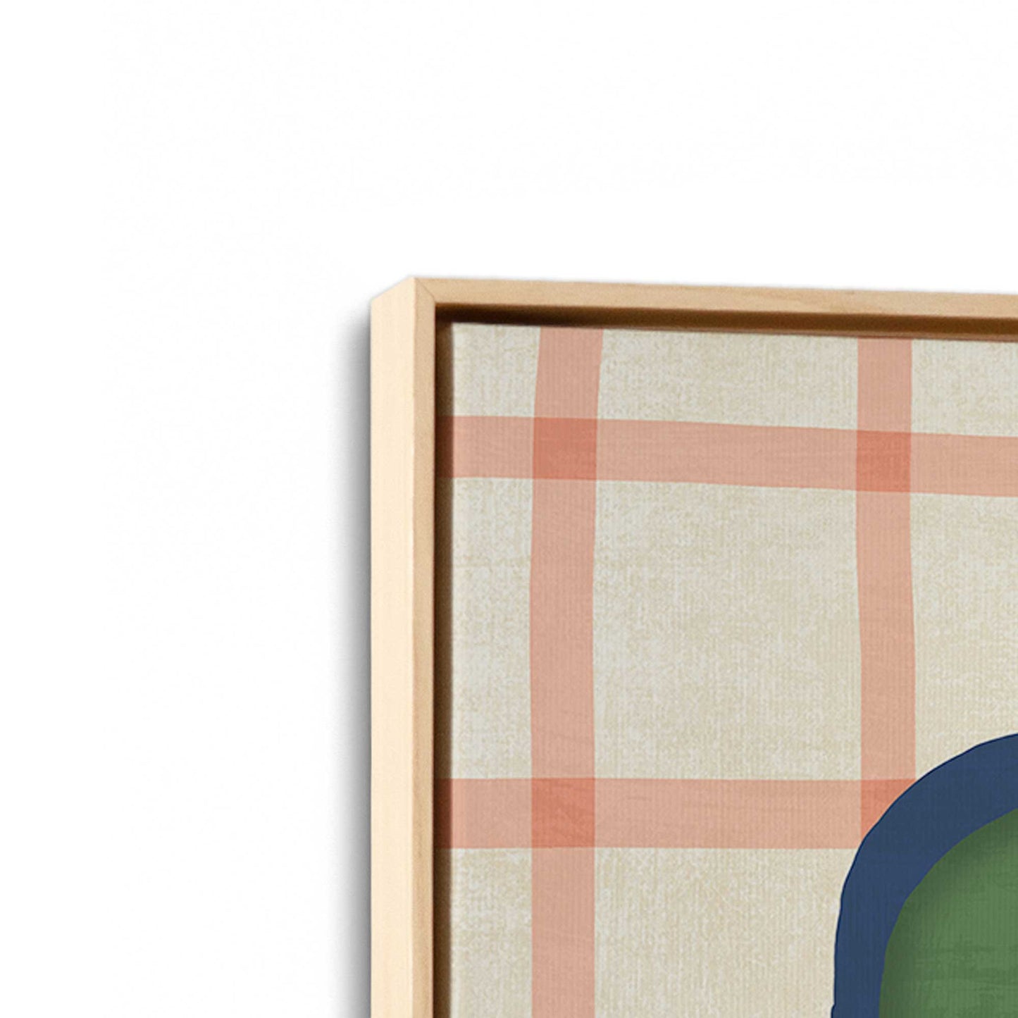 [Color:American Maple], Picture of art in a American Maple frame at an angle