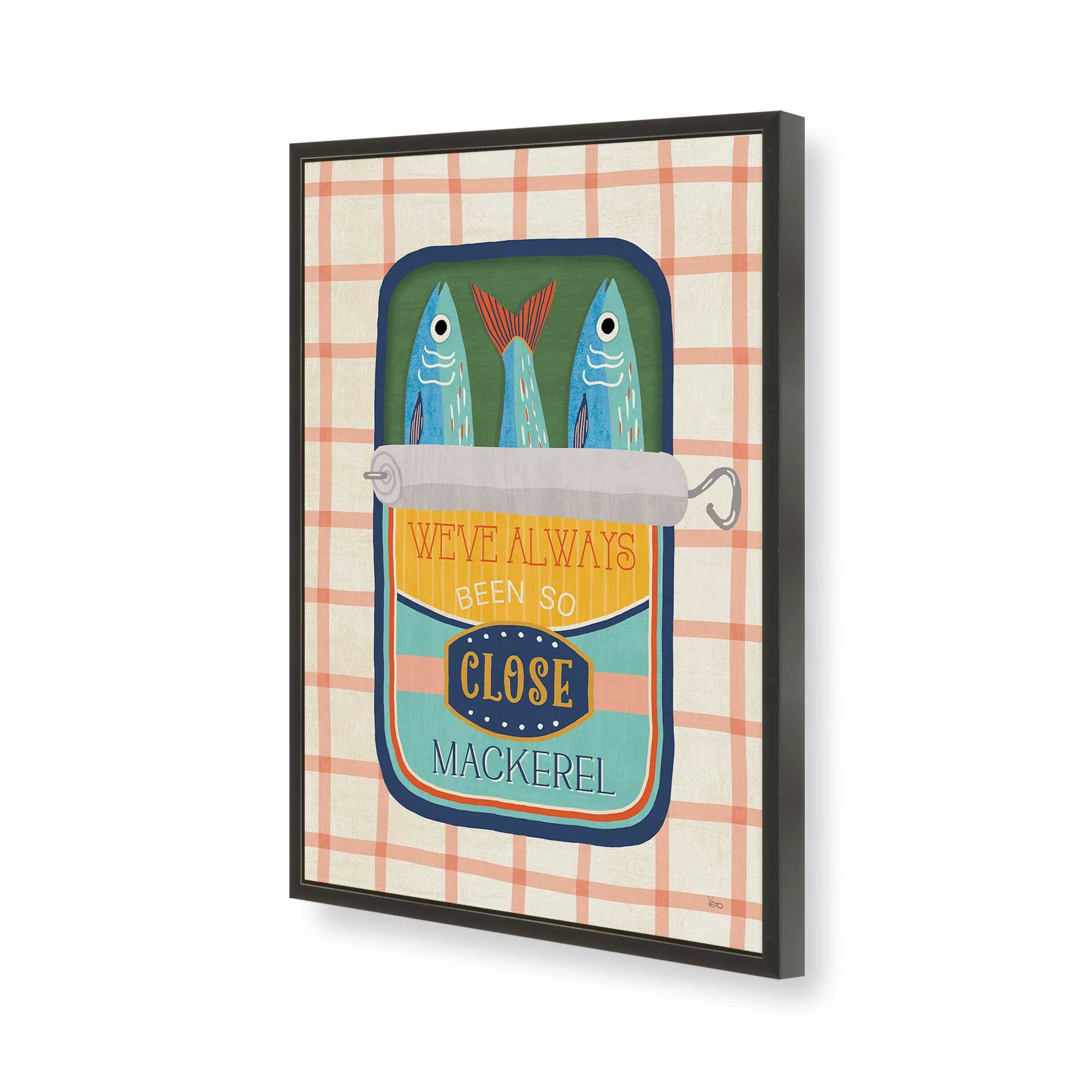 [Color:Satin Black], Picture of art in a Satin Black frame of the corner