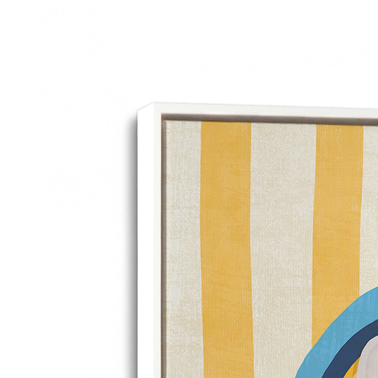 [Color:Opaque White], Picture of art in a White frame at an angle