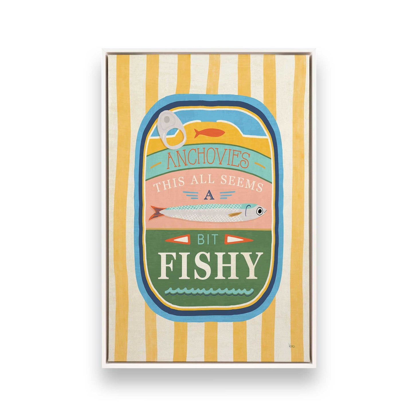 [Color:Opaque White], Picture of art in a White frame