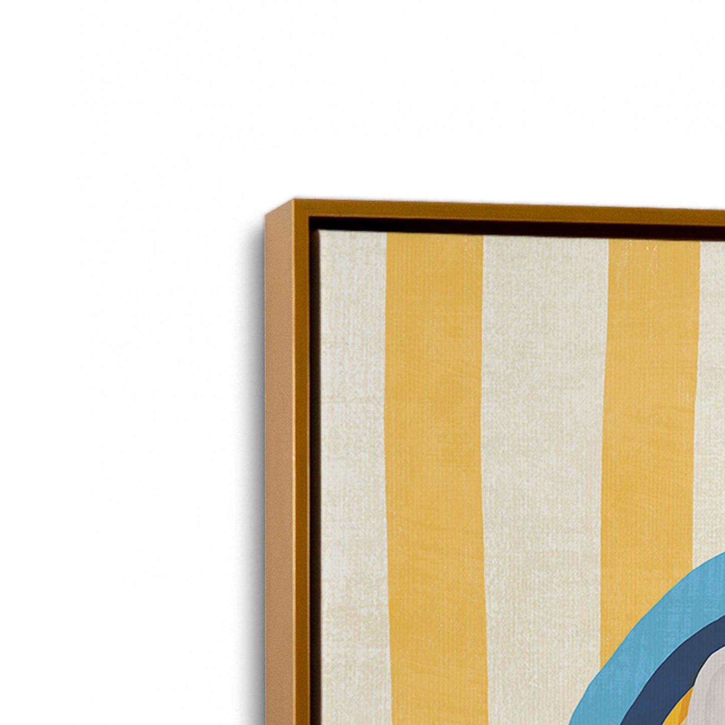 [Color:Polished Gold], Picture of art in a Polished Gold frame at an angle