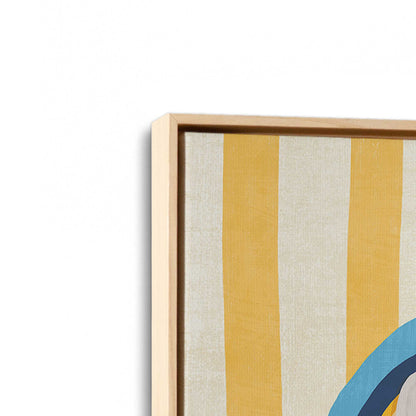 [Color:American Maple], Picture of art in a American Maple frame at an angle