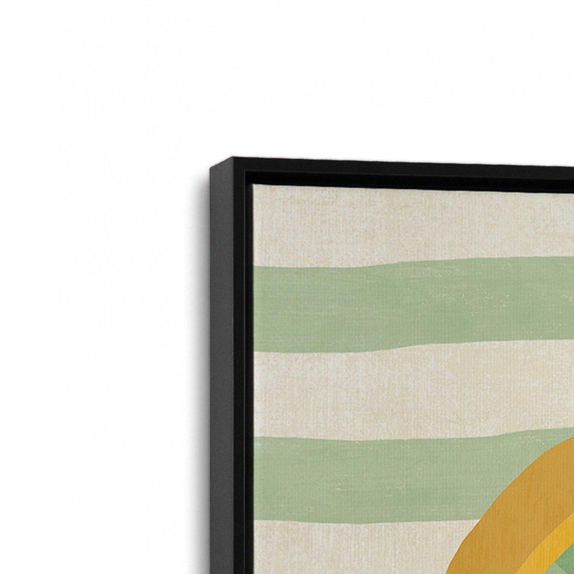 [Color:Satin Black], Picture of art in a Satin Black frame at an angle