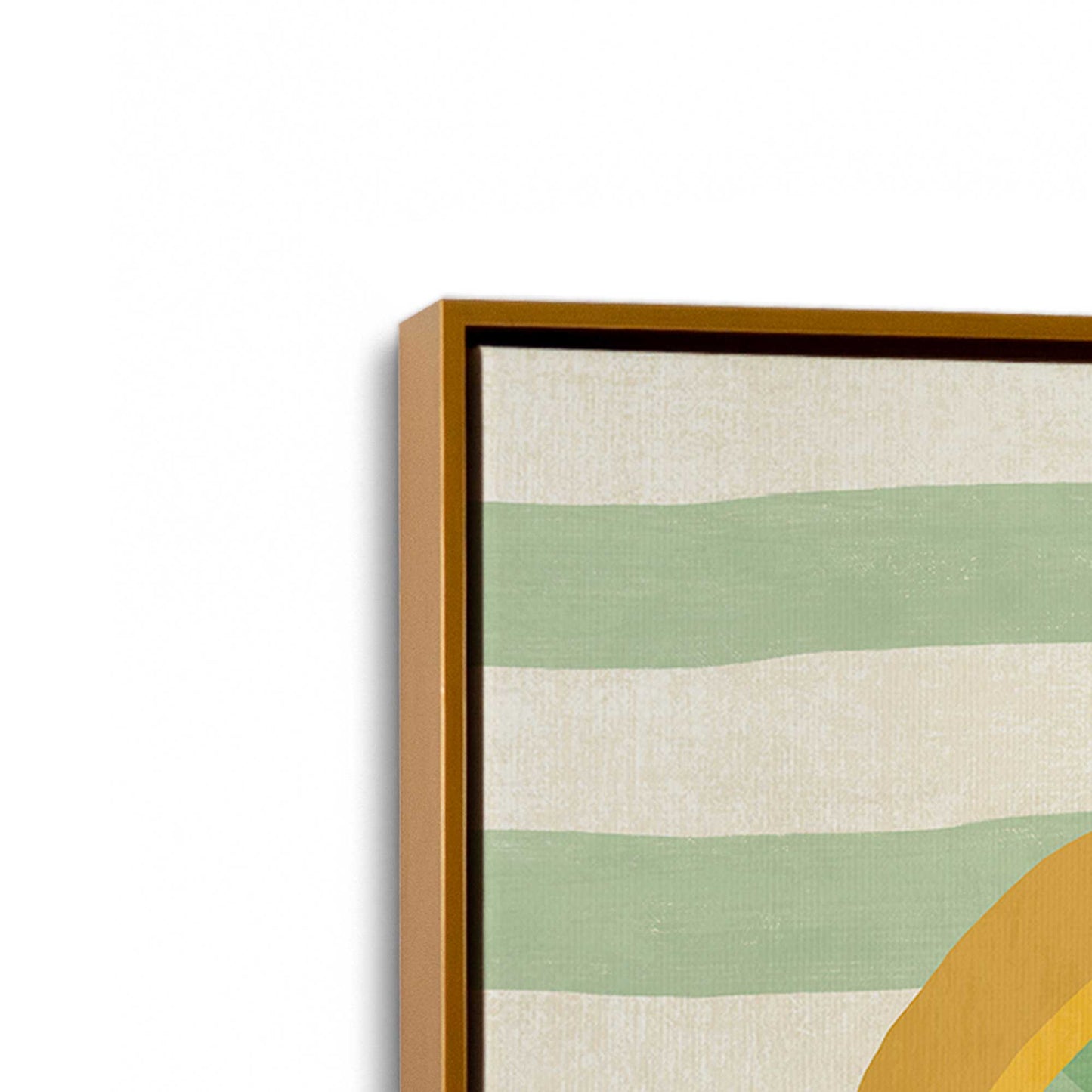[Color:Polished Gold], Picture of art in a Polished Gold frame at an angle