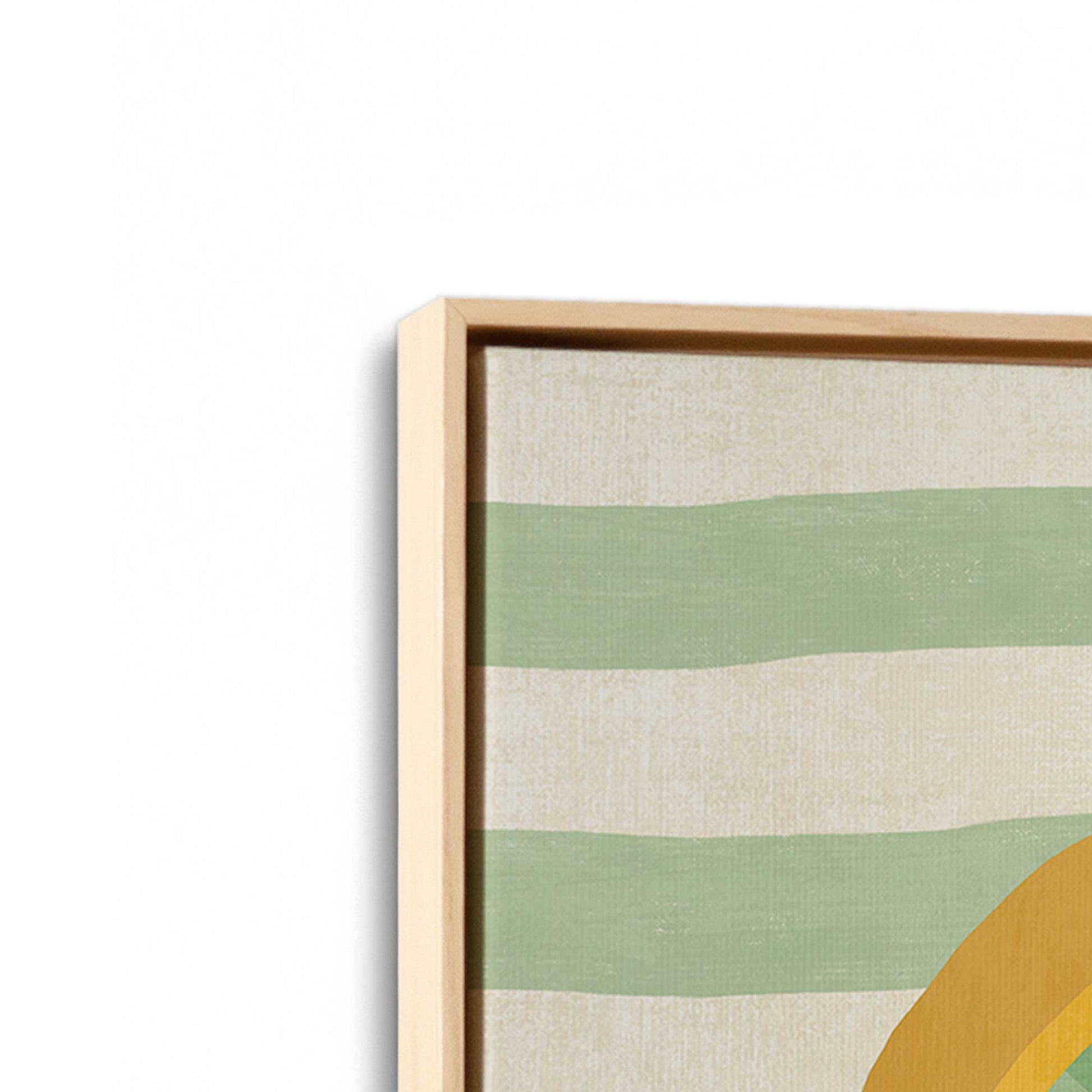 [Color:American Maple], Picture of art in a American Maple frame at an angle