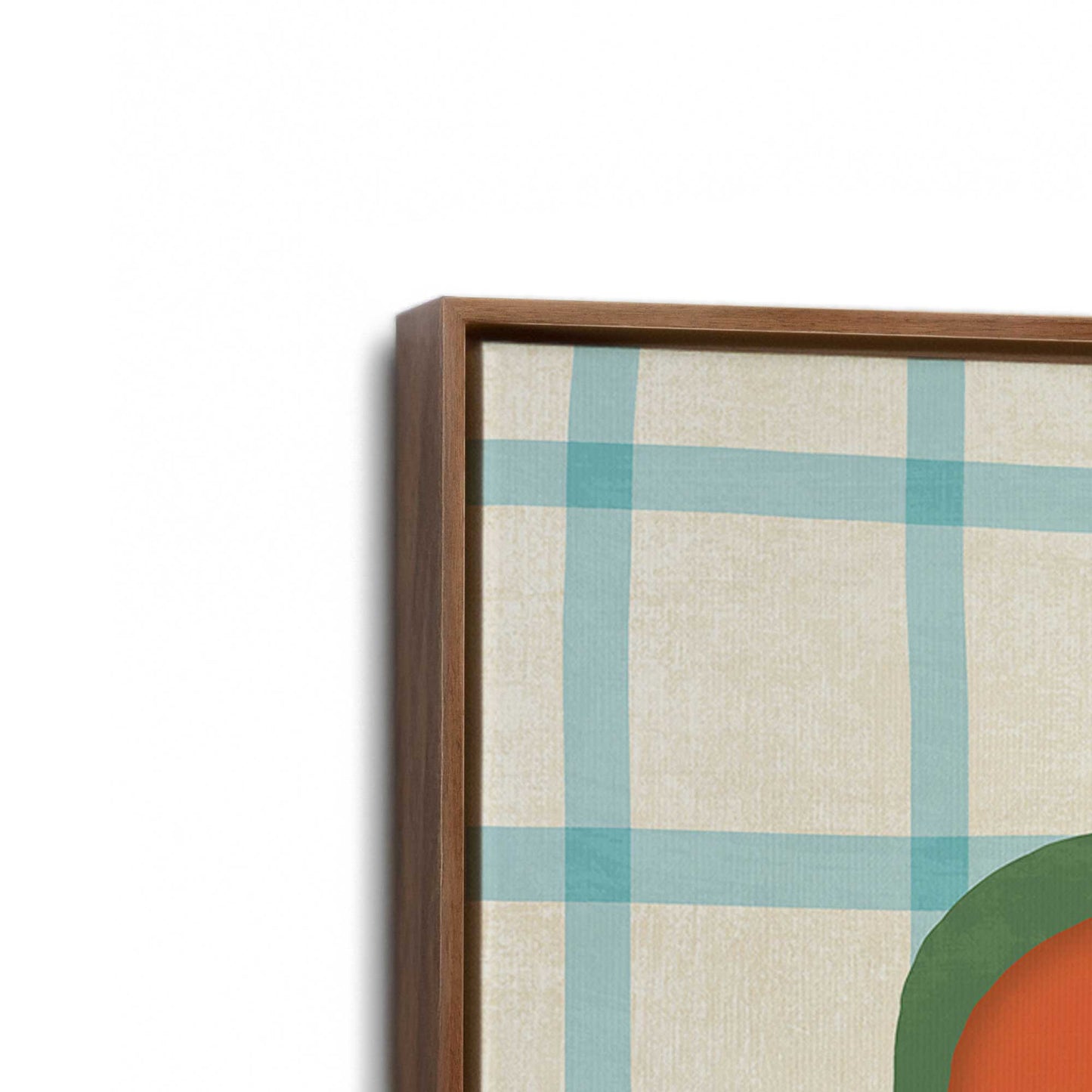 [Color:Walnut], Picture of art in a Walnut frame at an angle