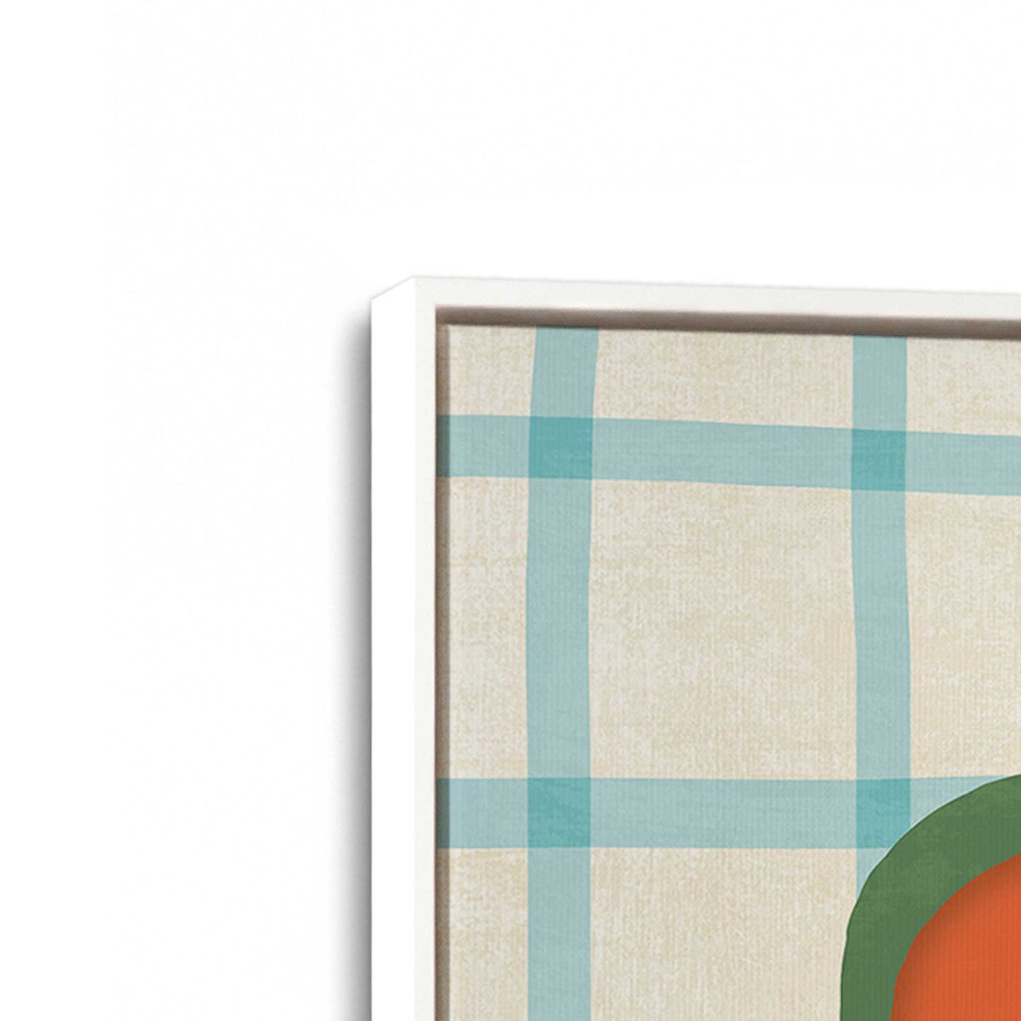 [Color:Opaque White], Picture of art in a White frame at an angle