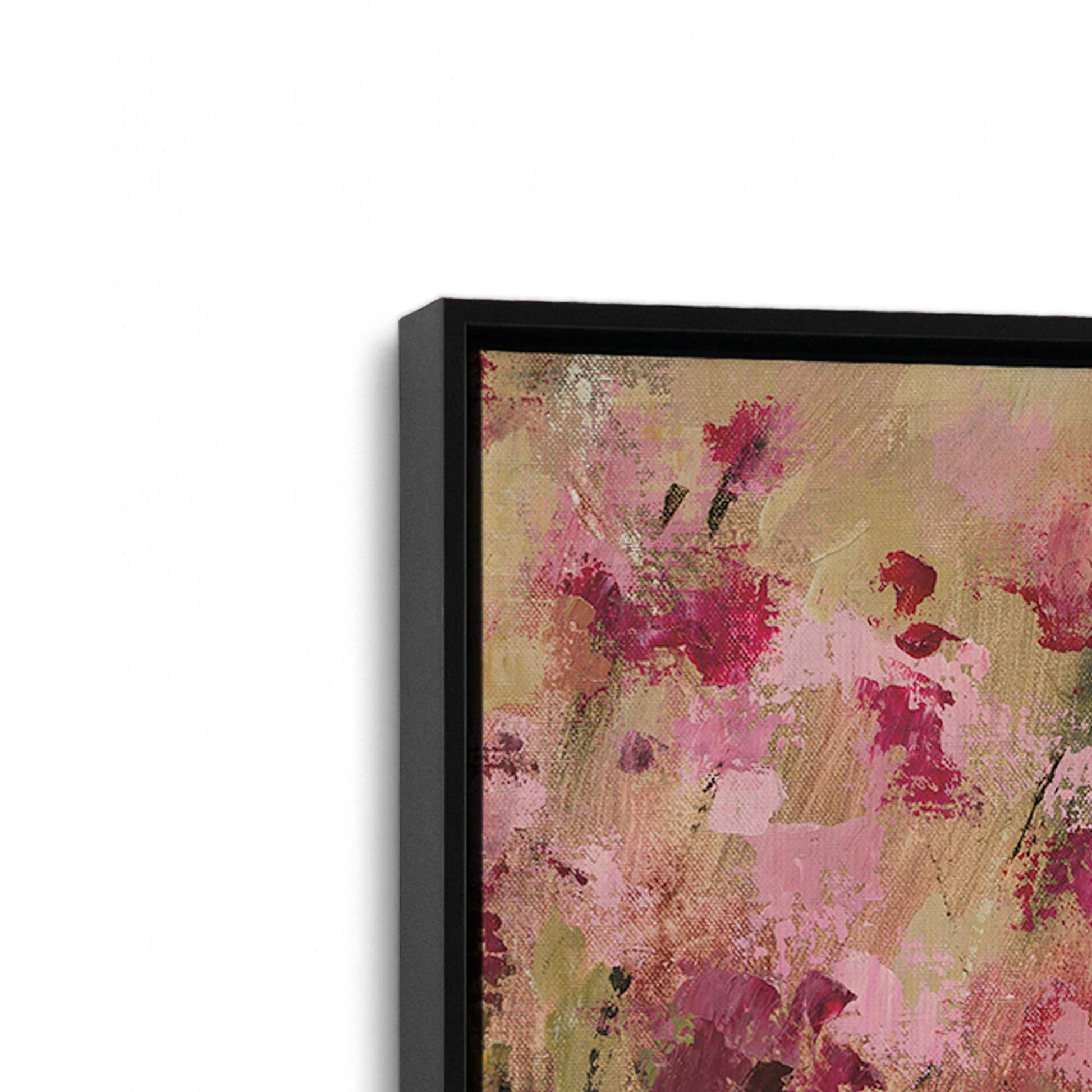 [Color:Satin Black], Picture of art in a Satin Black frame at an angle
