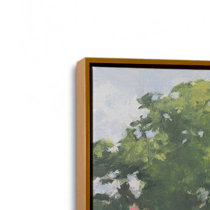 [Color:Polished Gold], Picture of art in a Polished Gold frame at an angle