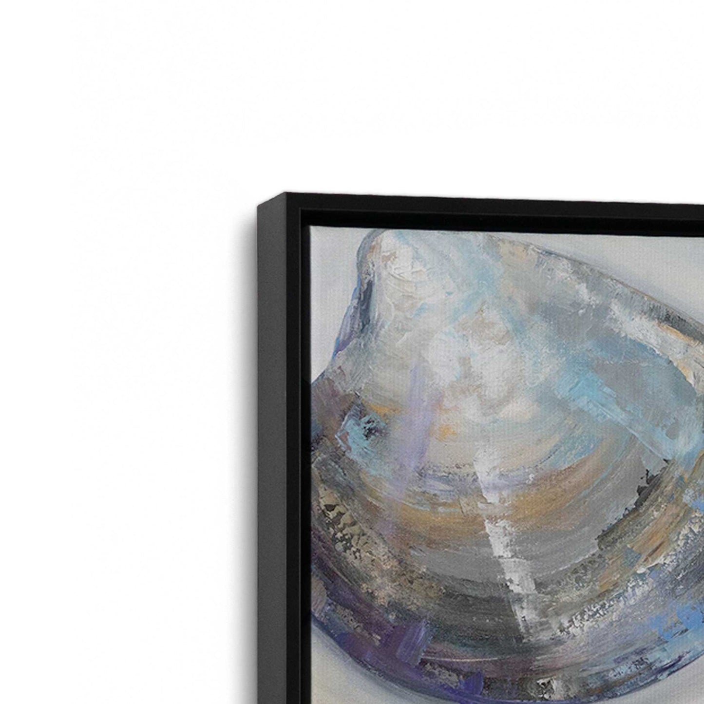 [Color:Satin Black], Picture of art in a Satin Black frame at an angle