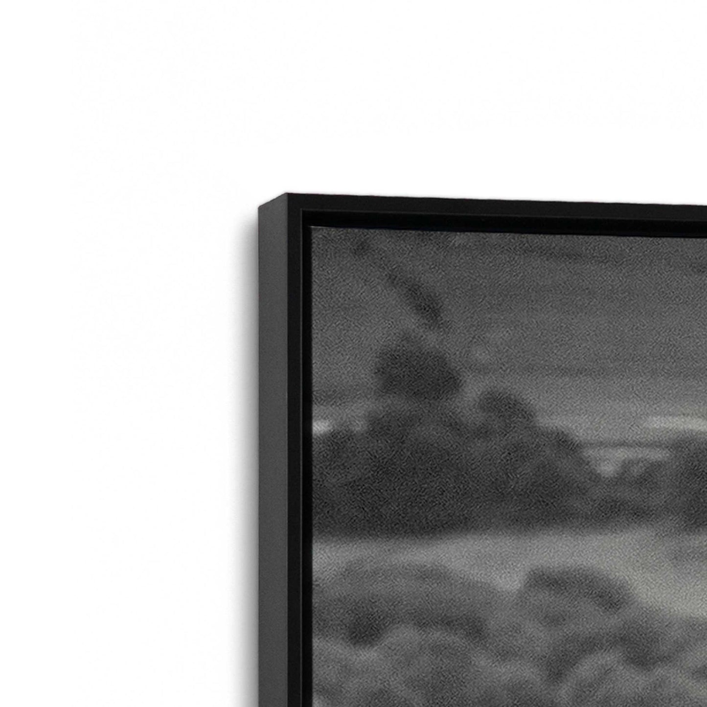 [Color:Satin Black], Picture of art in a Satin Black frame at an angle