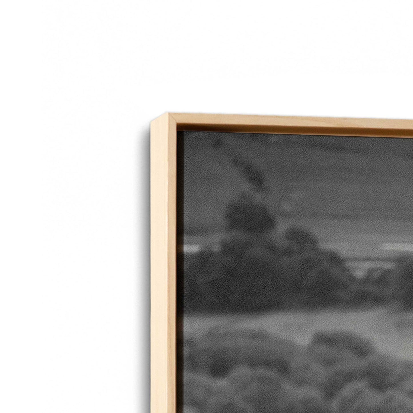 [Color:American Maple], Picture of art in a American Maple frame at an angle