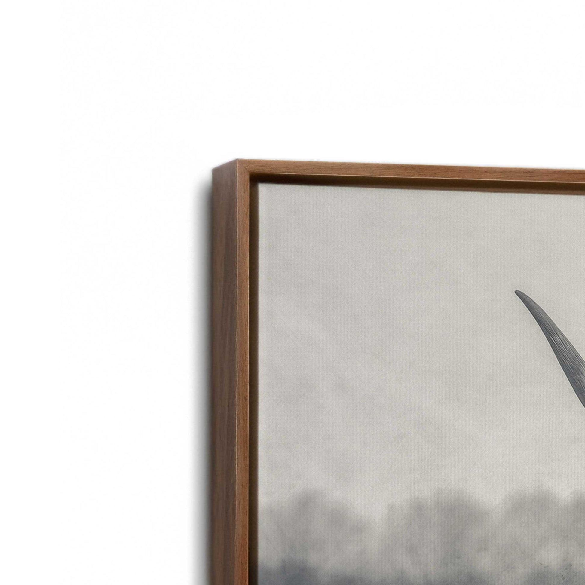 [Color:Walnut], Picture of art in a Walnut frame at an angle