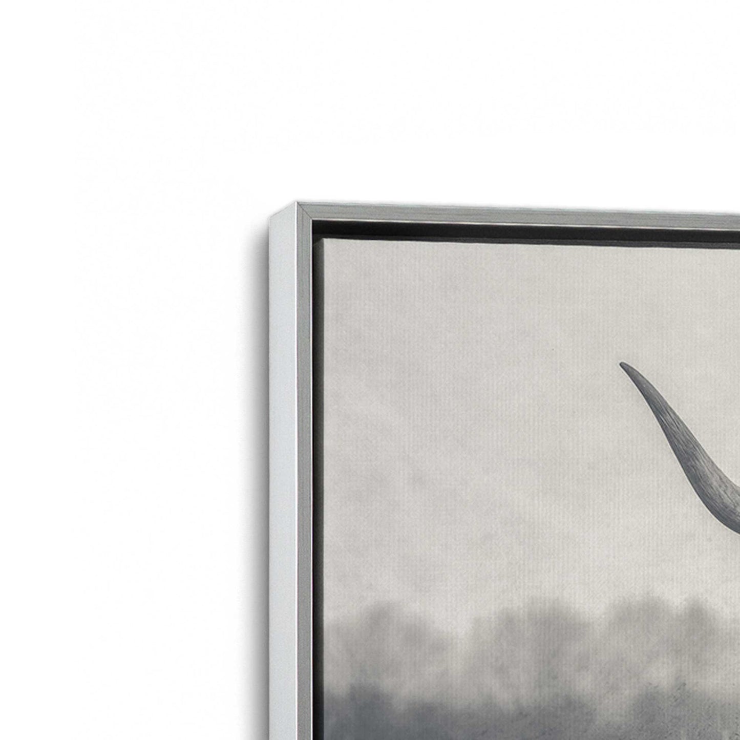 [Color:Polished Chrome], Picture of art in a Polished Chrome frame at an angle