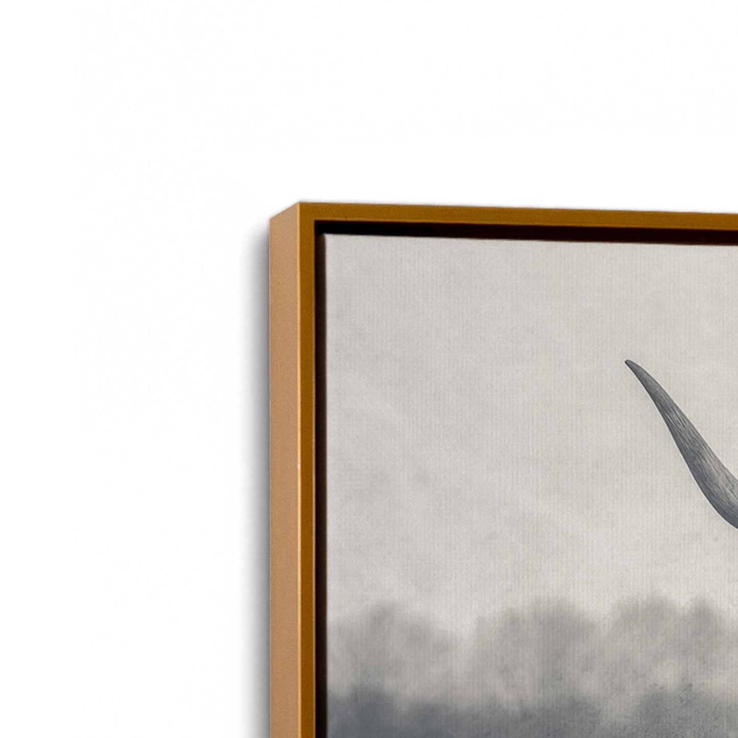 [Color:Polished Gold], Picture of art in a Polished Gold frame at an angle
