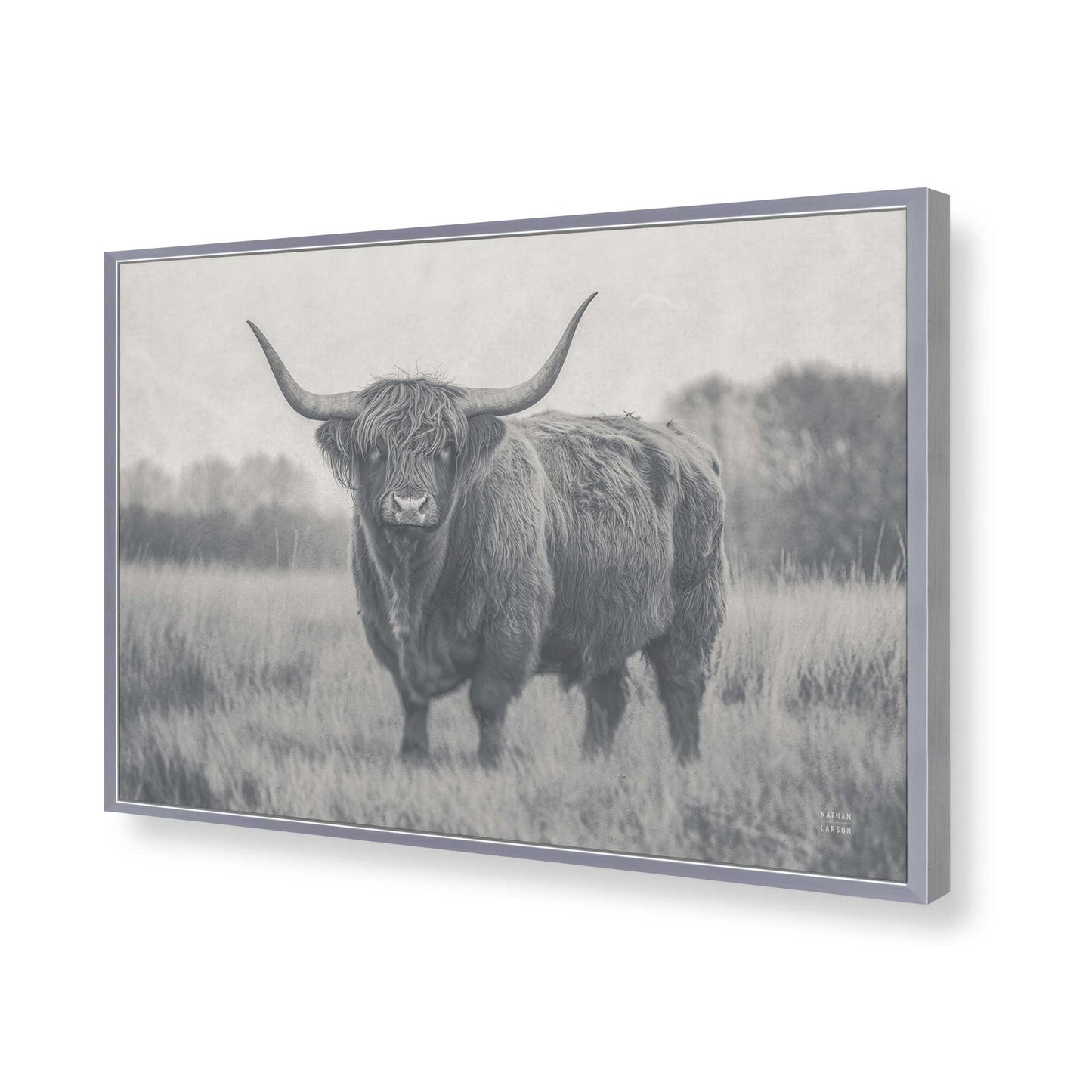 [Color:Polished Chrome], Picture of art in a Polished Chrome frame of the corner