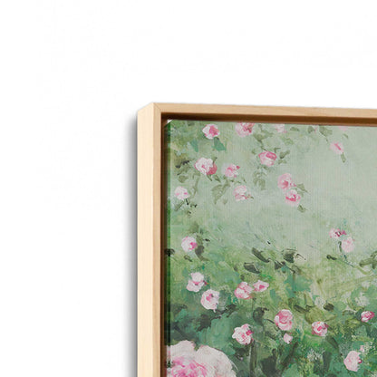 [Color:American Maple], Picture of art in a American Maple frame at an angle