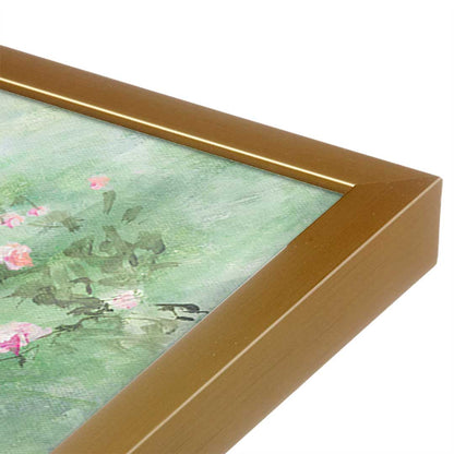 [Color:Polished Gold], Picture of art in a Polished Gold frame at an angle