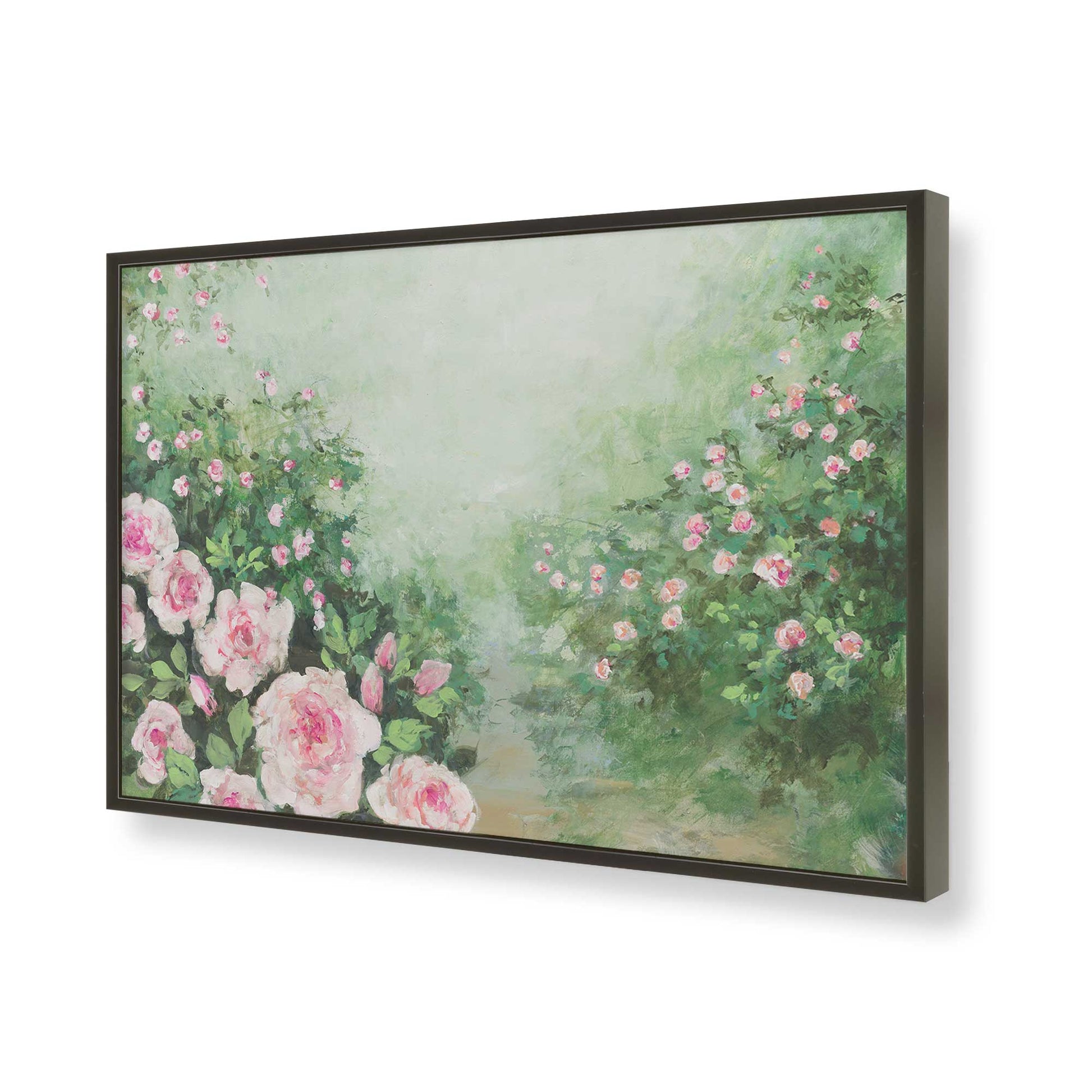 [Color:Satin Black], Picture of art in a Satin Black frame of the corner