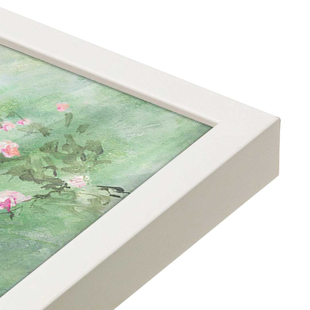 [Color:Opaque White], Picture of art in a Opaque White frame at an angle