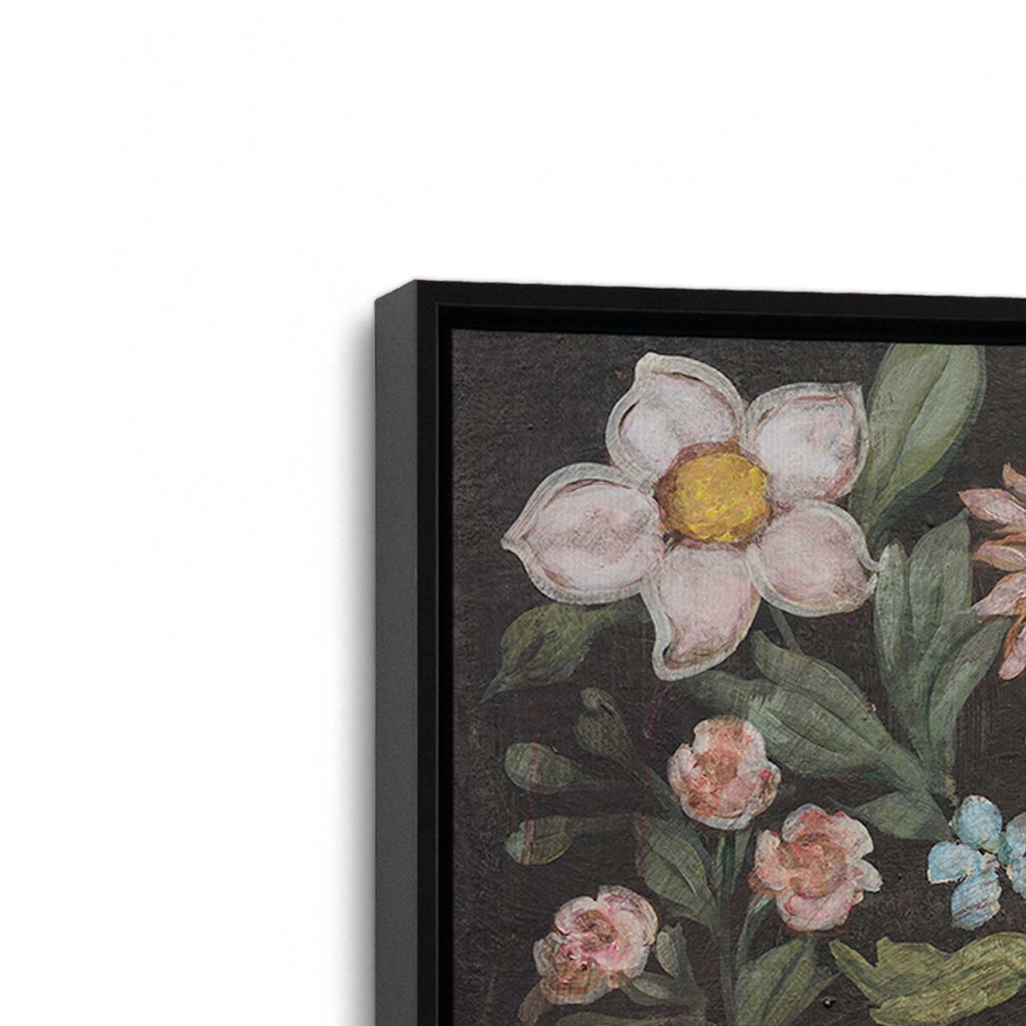 [Color:Satin Black], Picture of art in a Satin Black frame at an angle
