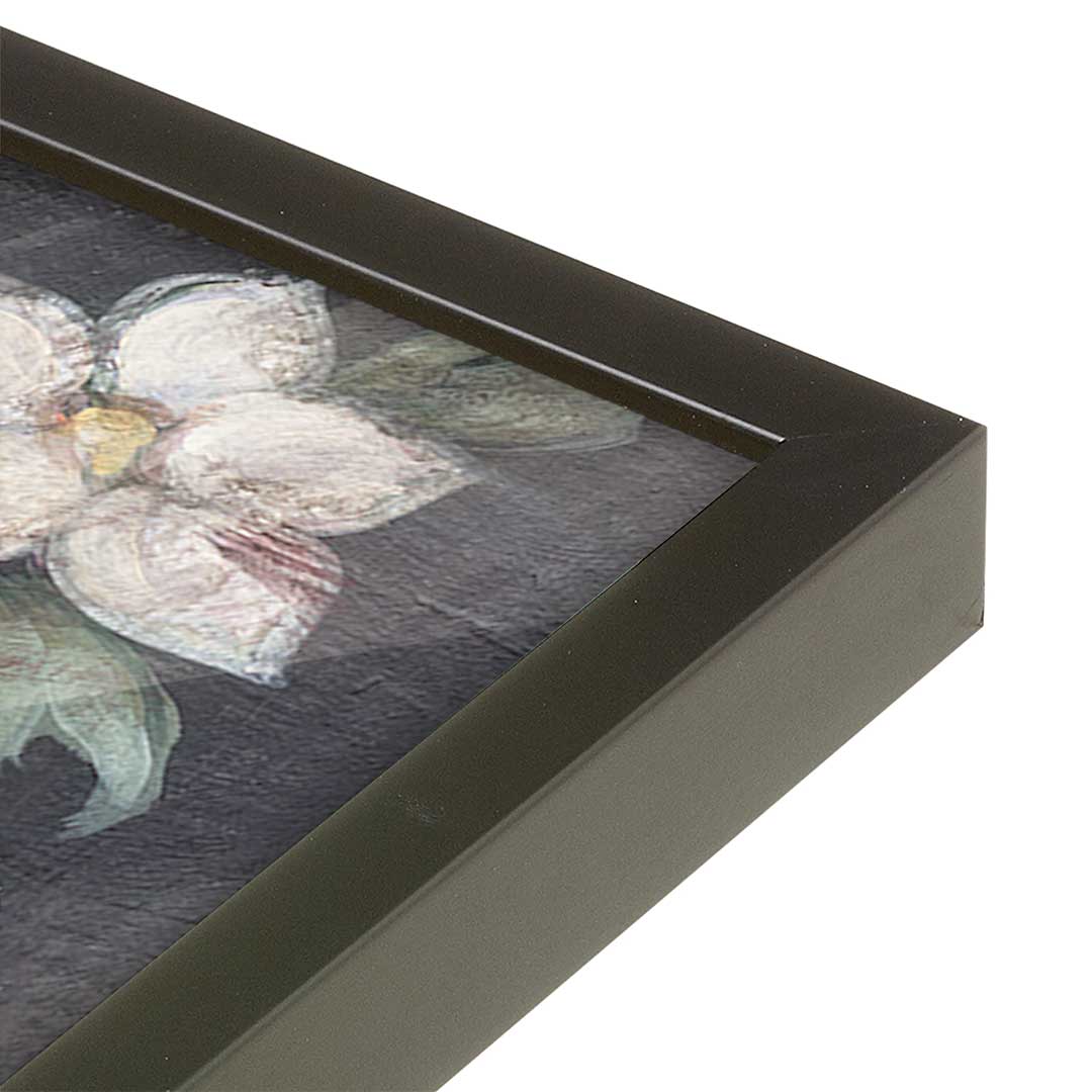 [Color:Satin Black], Picture of art in a Satin Black frame at an angle