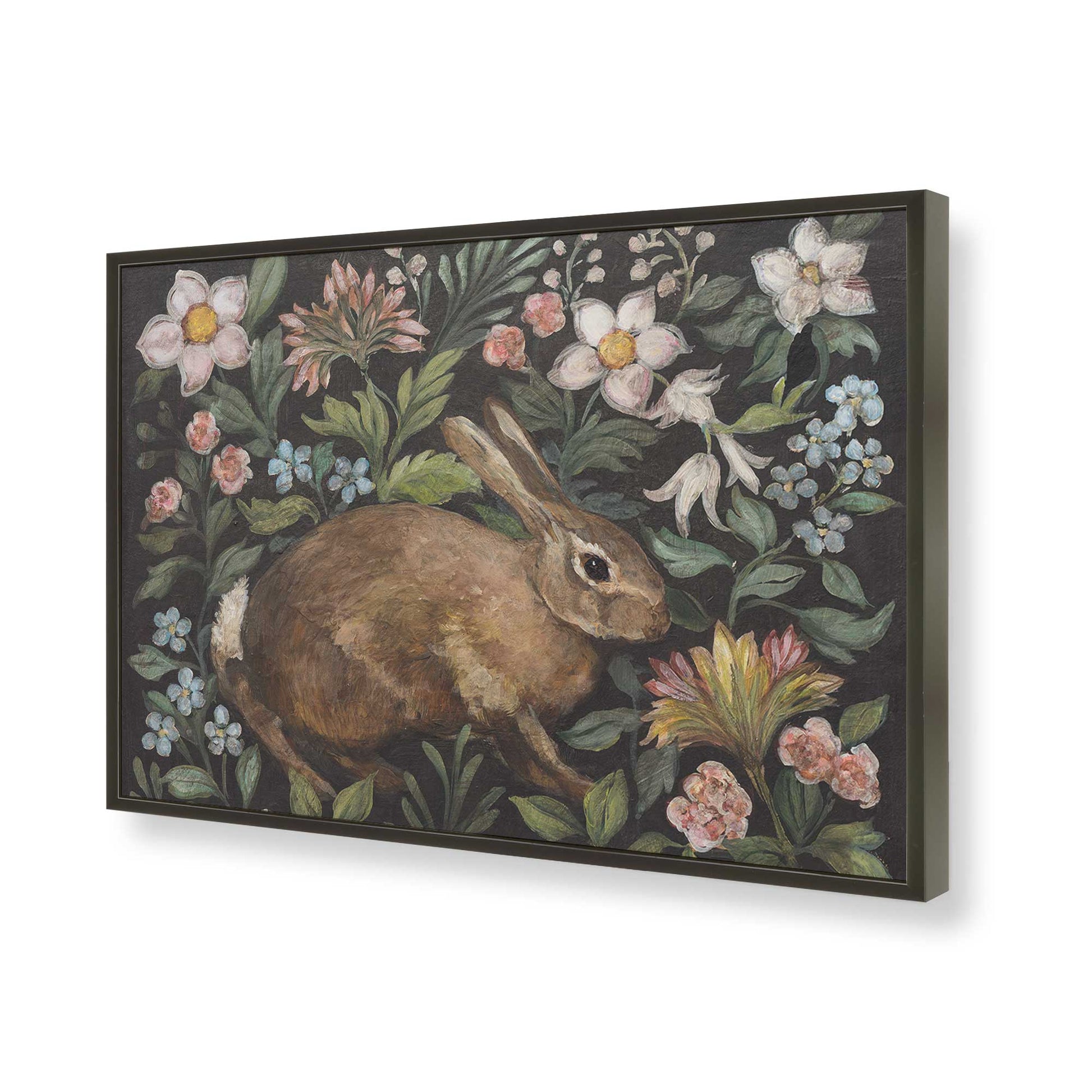 [Color:Satin Black], Picture of art in a Satin Black frame of the corner