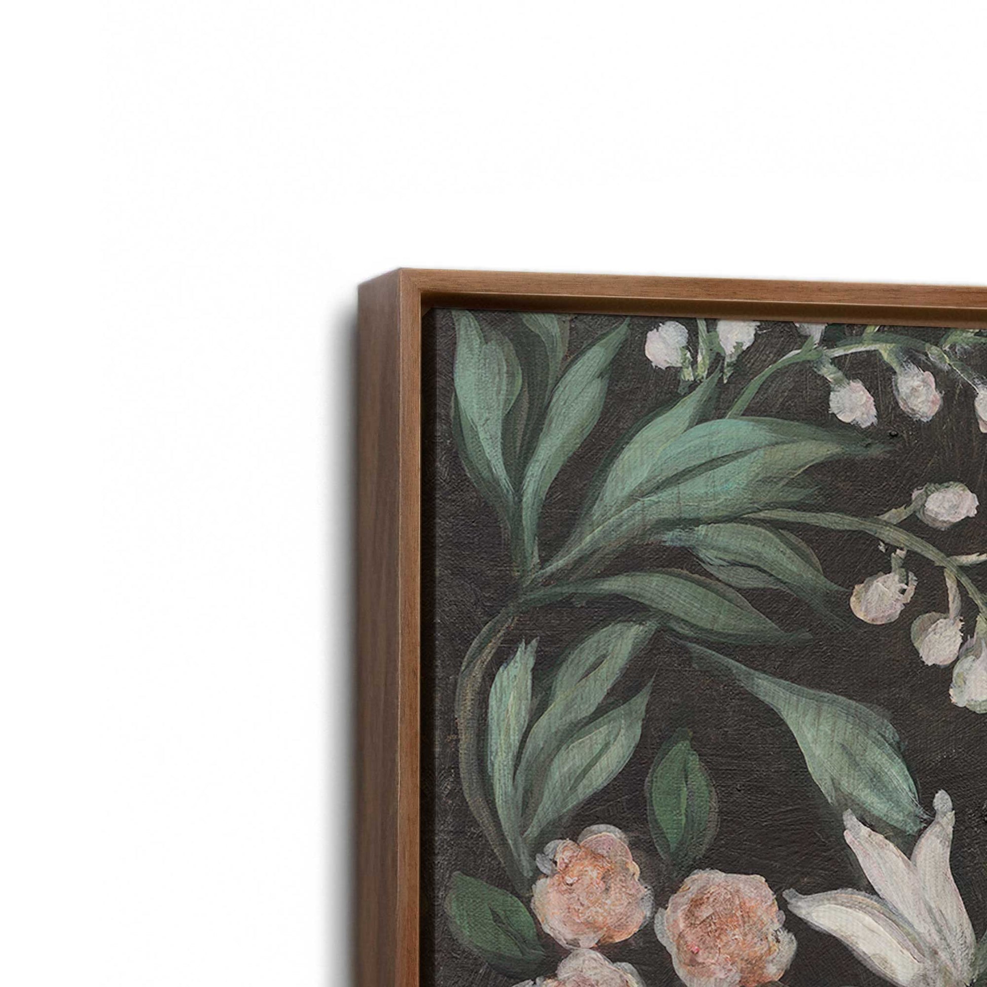 [Color:Walnut], Picture of art in a Walnut frame at an angle