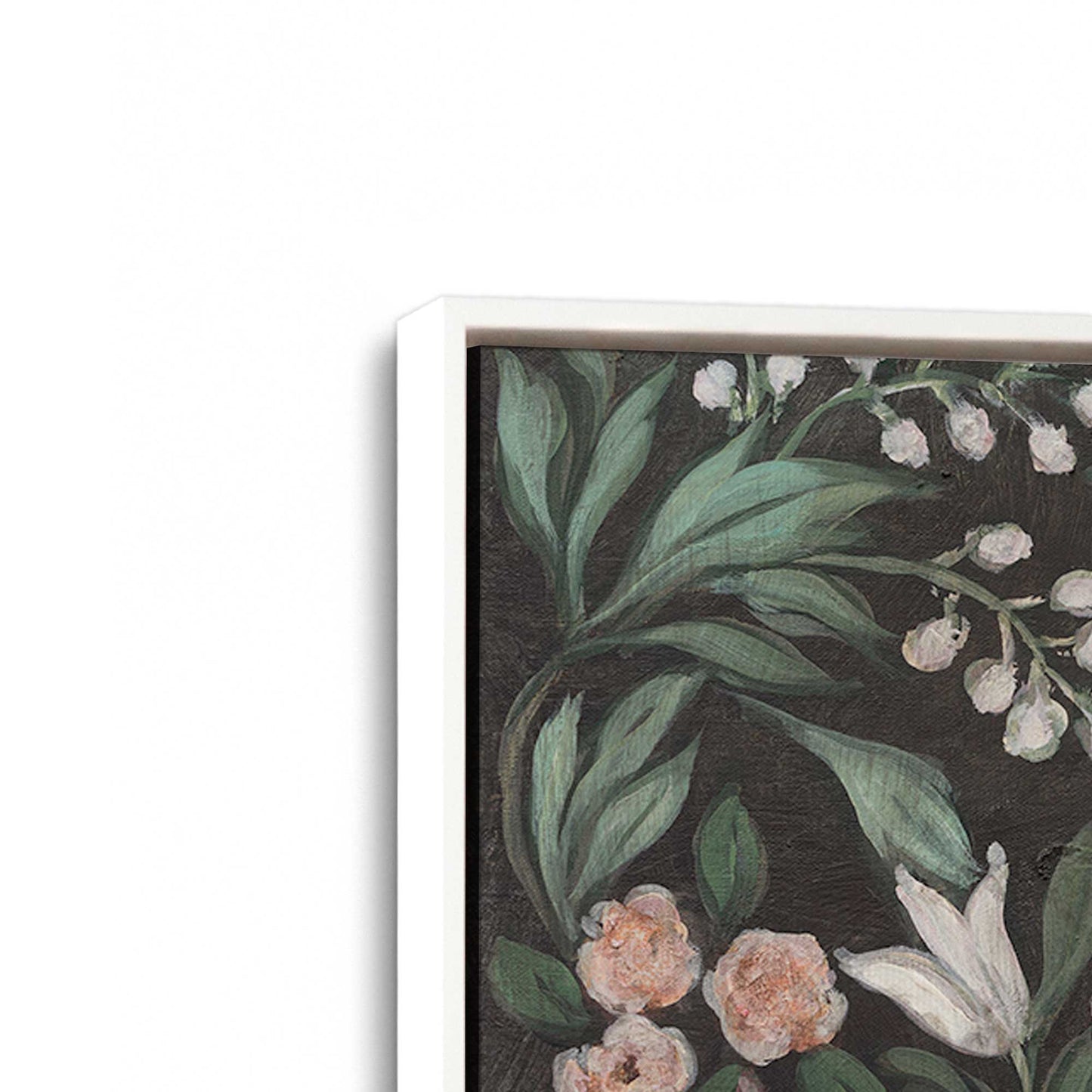 [Color:Opaque White], Picture of art in a White frame at an angle