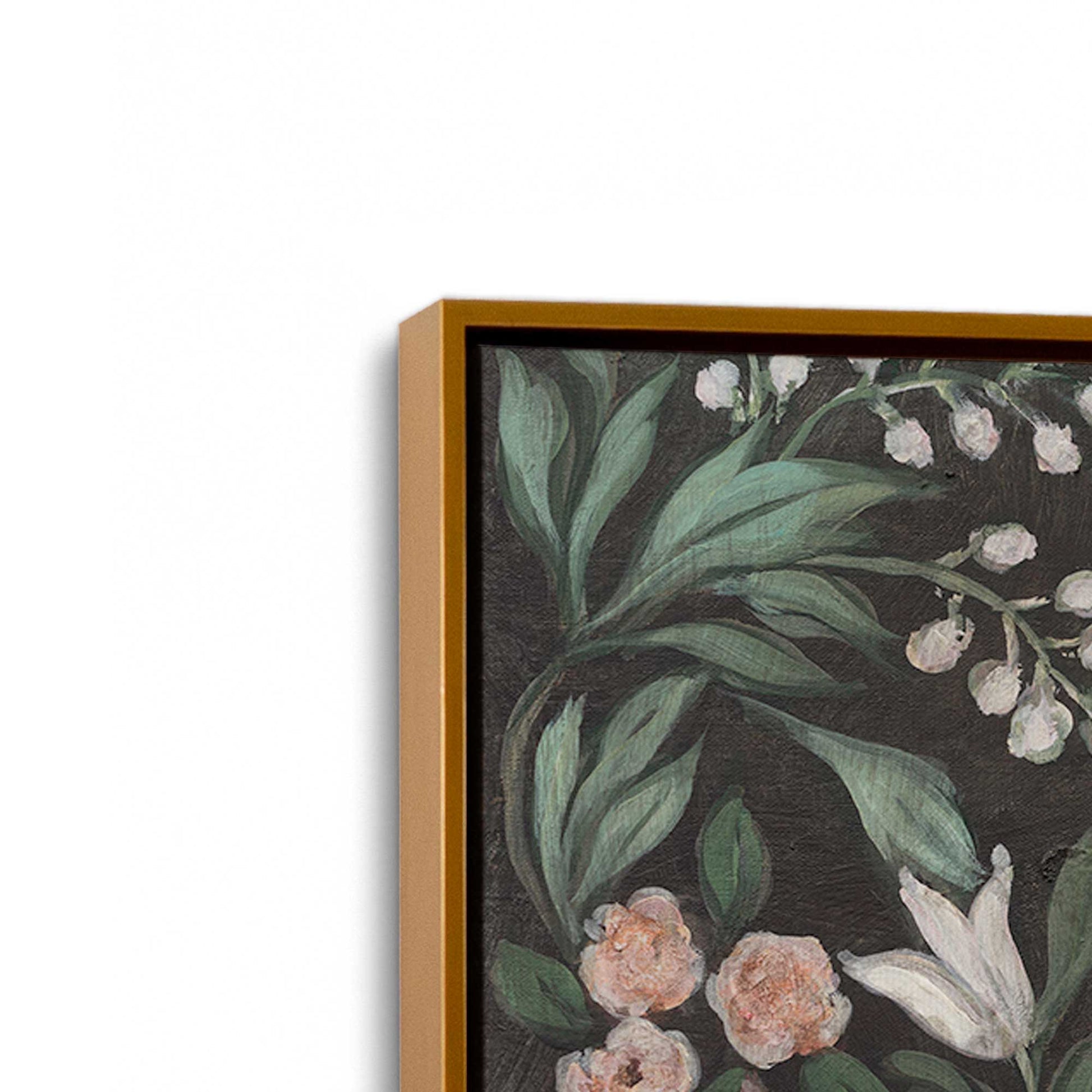 [Color:Polished Gold], Picture of art in a Polished Gold frame at an angle