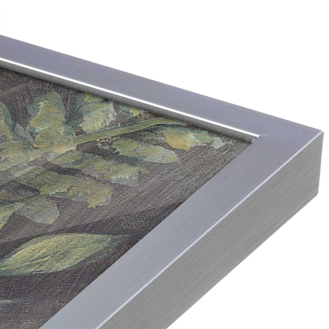 [Color:Polished Chrome], Picture of art in a Polished Chrome frame at an angle
