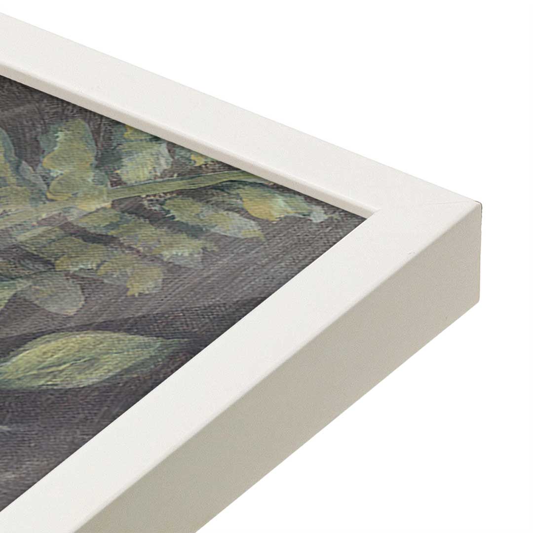 [Color:Opaque White], Picture of art in a Opaque White frame at an angle