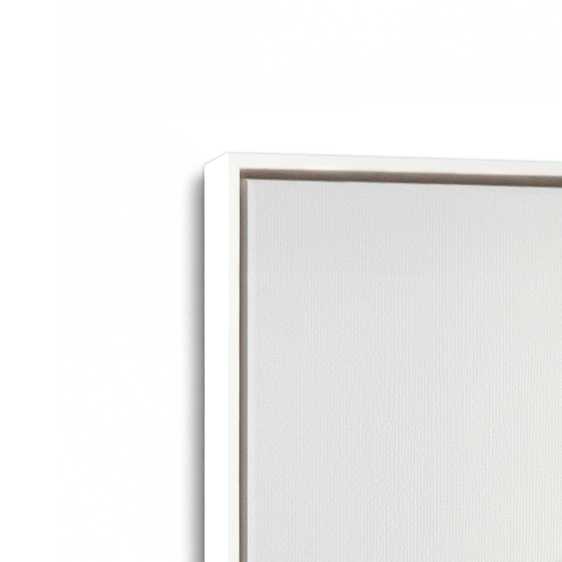 [Color:Opaque White], Picture of art in a White frame at an angle