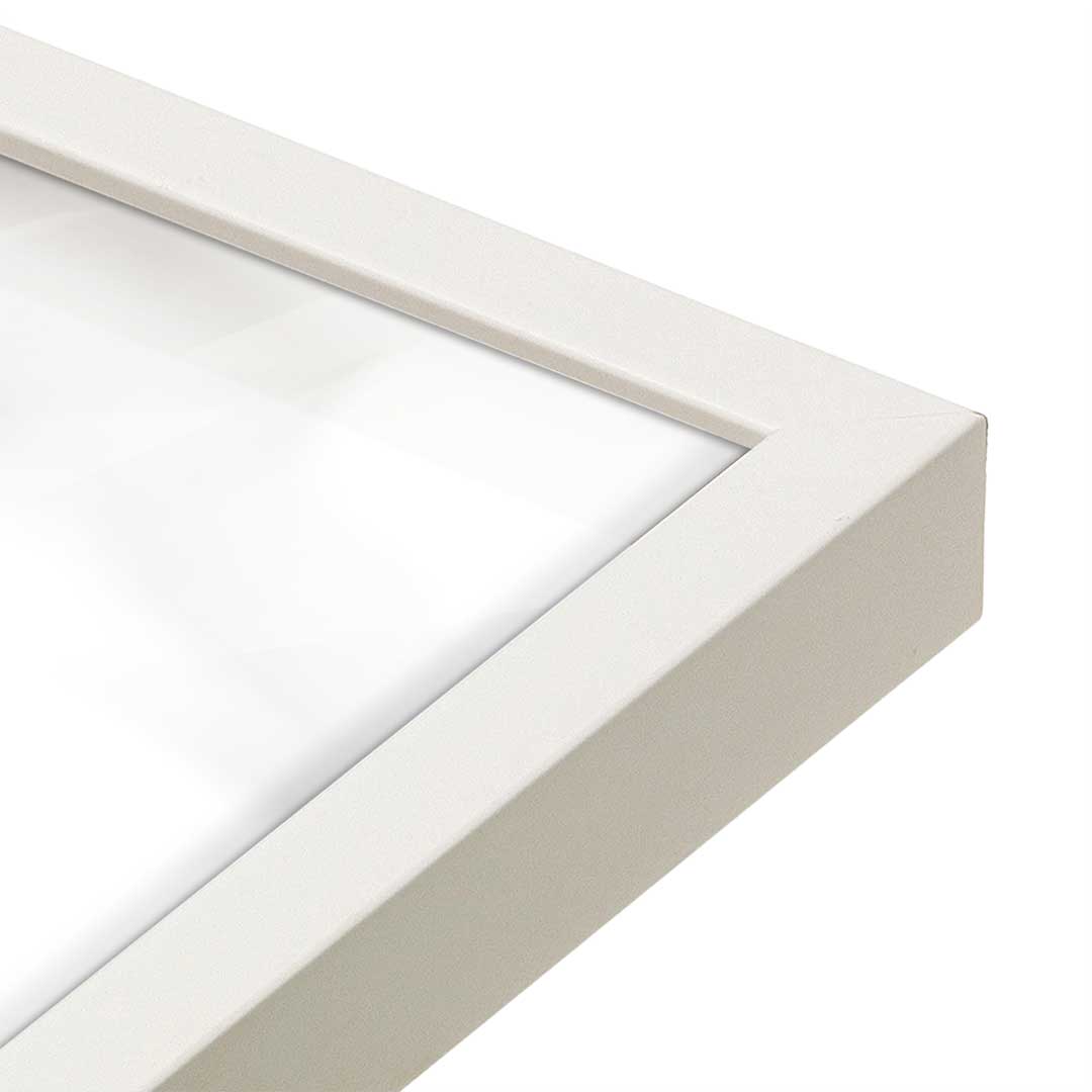 [Color:Opaque White], Picture of art in a Opaque White frame at an angle
