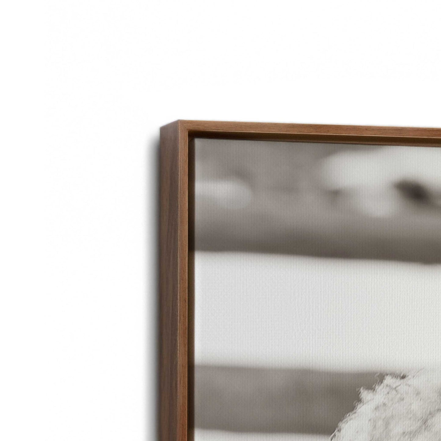 [Color:Walnut], Picture of art in a Walnut frame at an angle