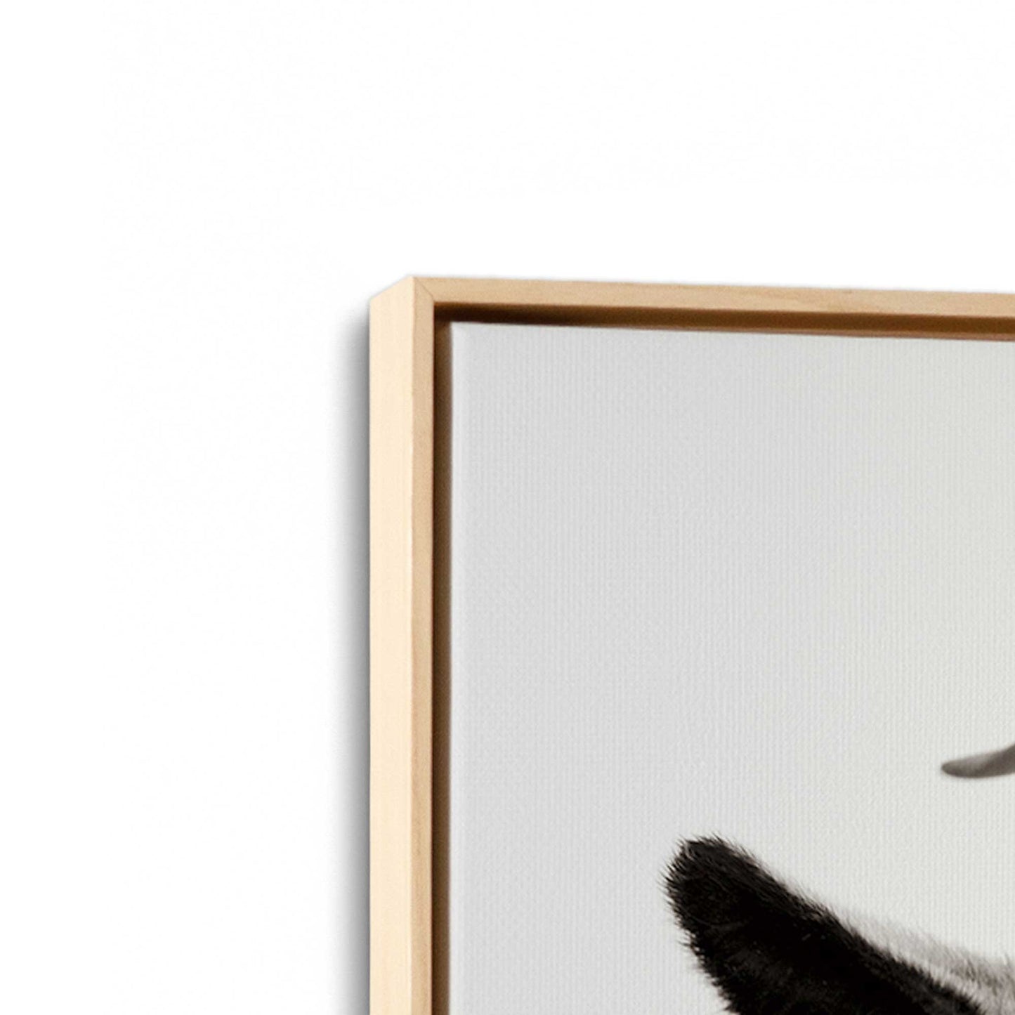 [Color:American Maple], Picture of art in a American Maple frame at an angle