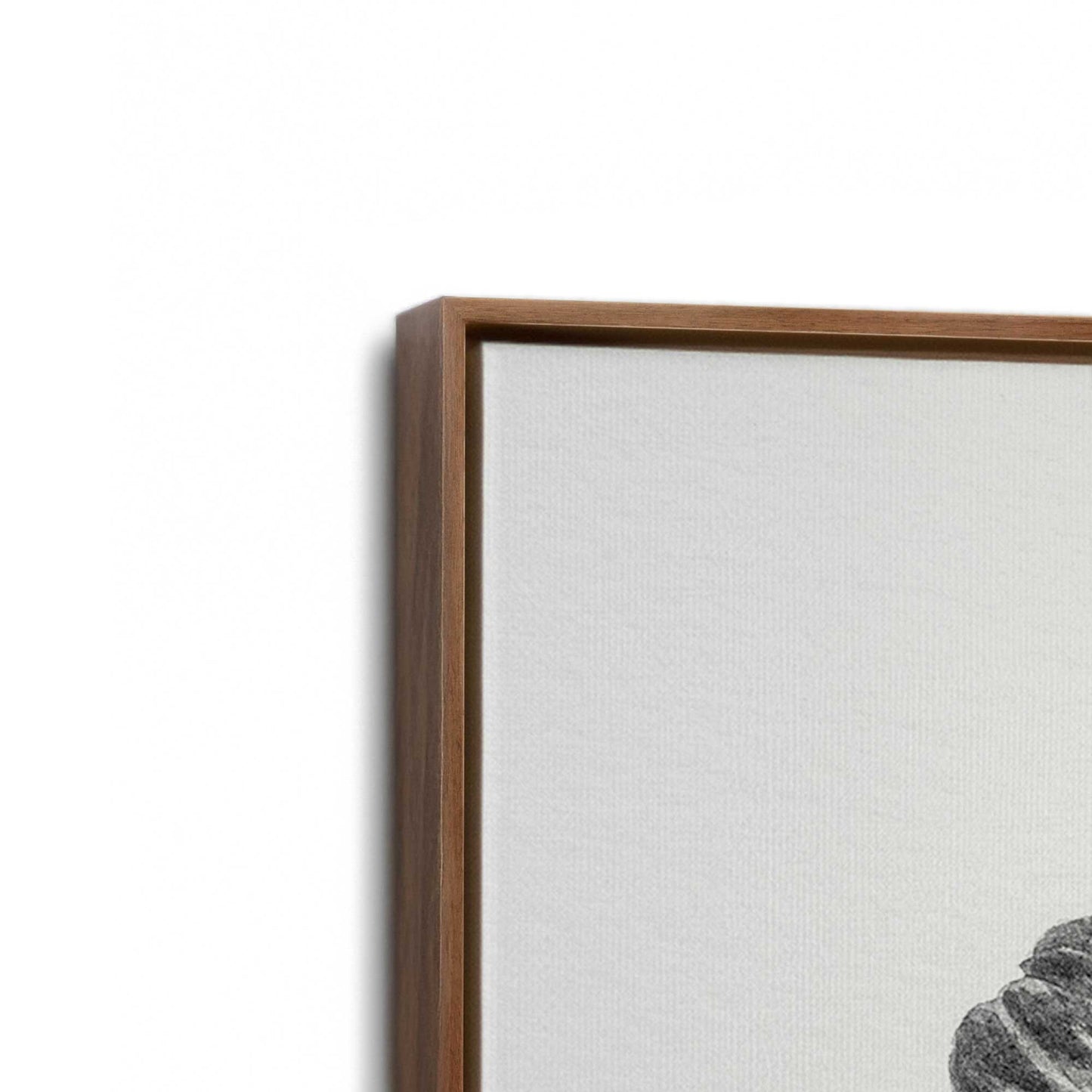 [Color:Walnut], Picture of art in a Walnut frame at an angle