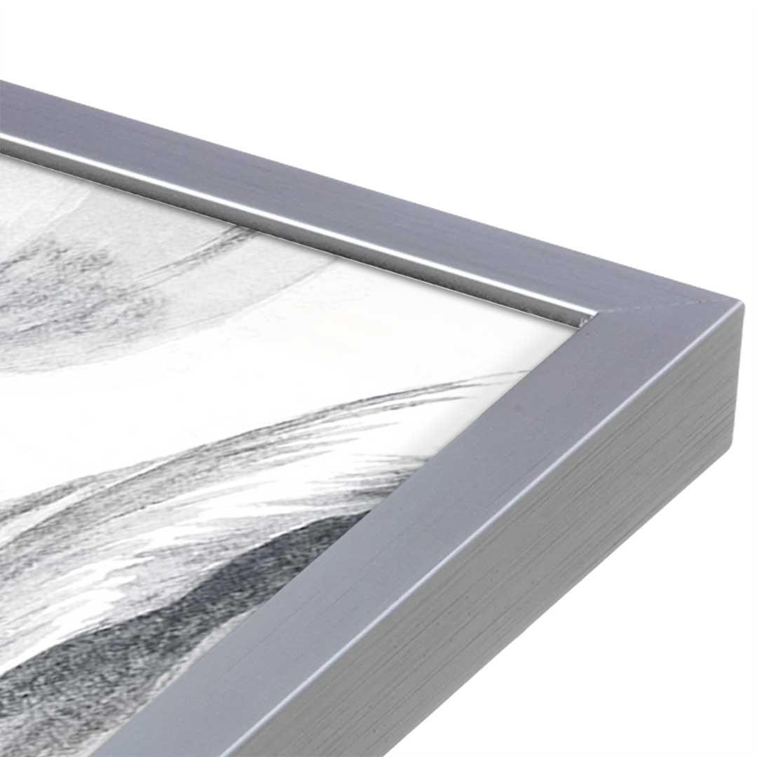 [Color:Polished Chrome], Picture of art in a Polished Chrome frame at an angle