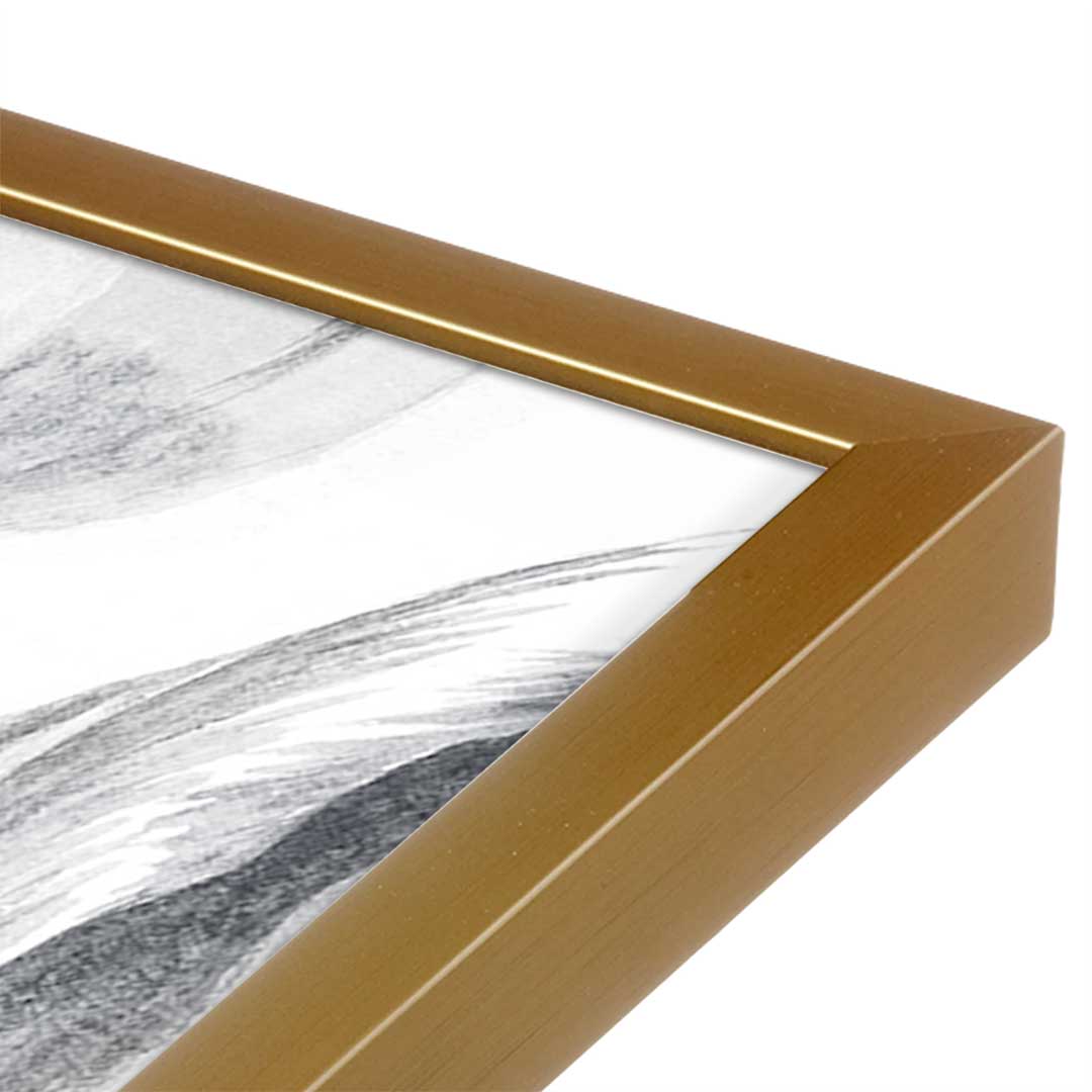 [Color:Polished Gold], Picture of art in a Polished Gold frame at an angle