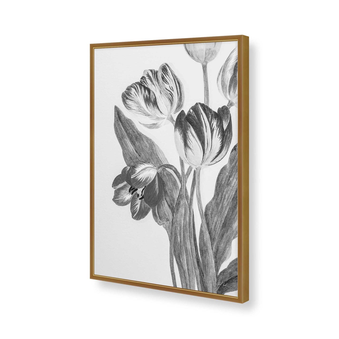[Color:Polished Gold], Picture of art in a Polished Gold frame of the corner