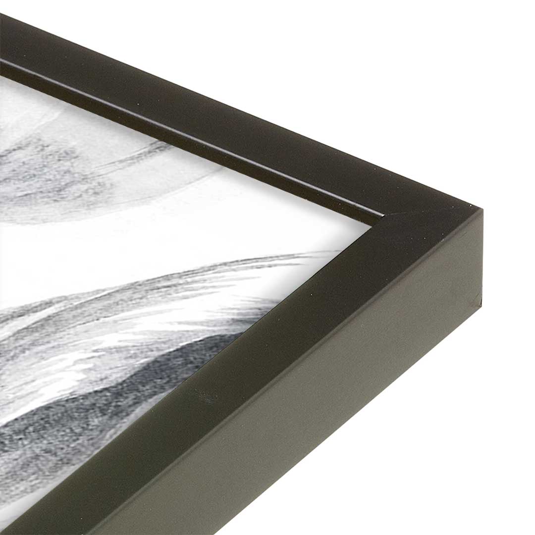 [Color:Satin Black], Picture of art in a Satin Black frame at an angle
