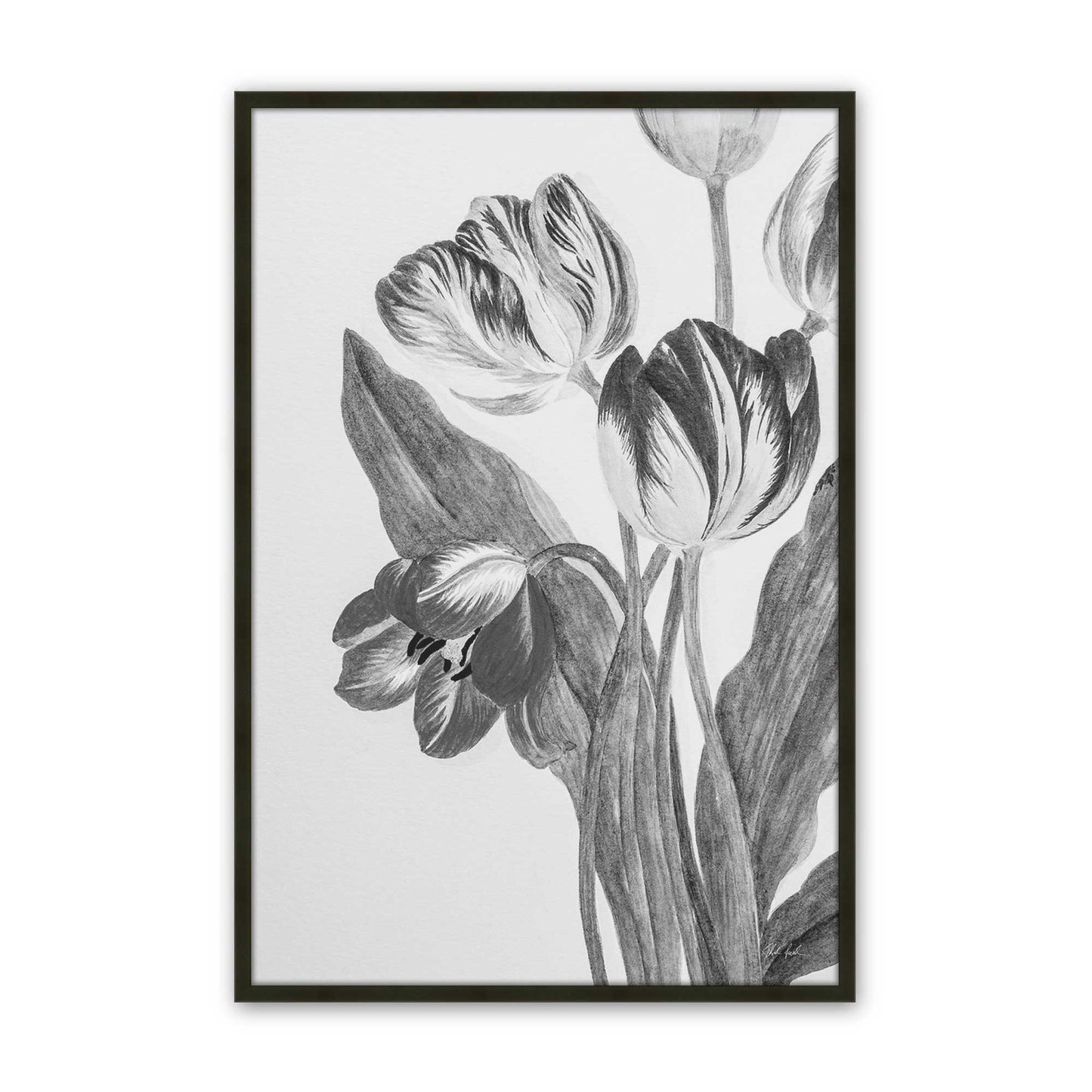 [Color:Satin Black], Picture of art in a Satin Black frame