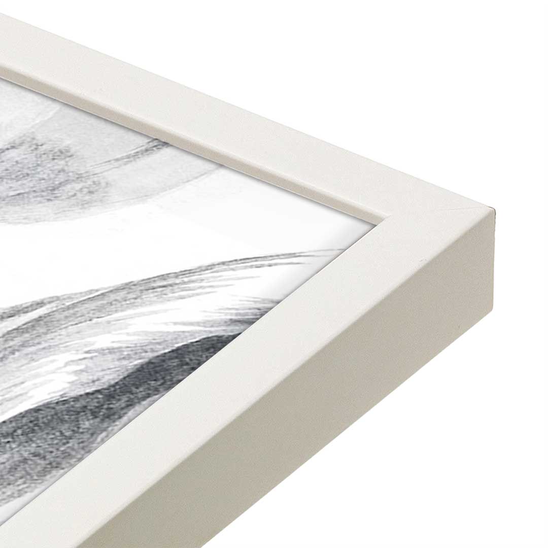 [Color:Opaque White], Picture of art in a Opaque White frame at an angle