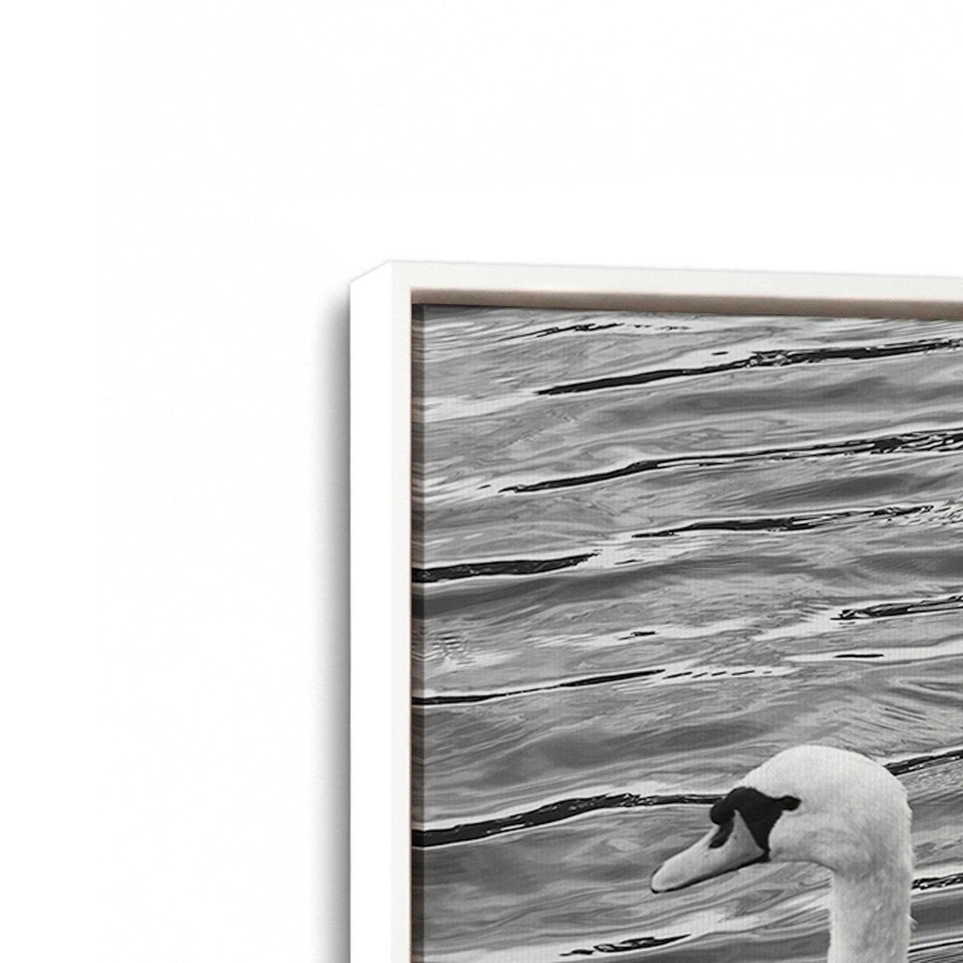 [Color:Opaque White], Picture of art in a White frame at an angle