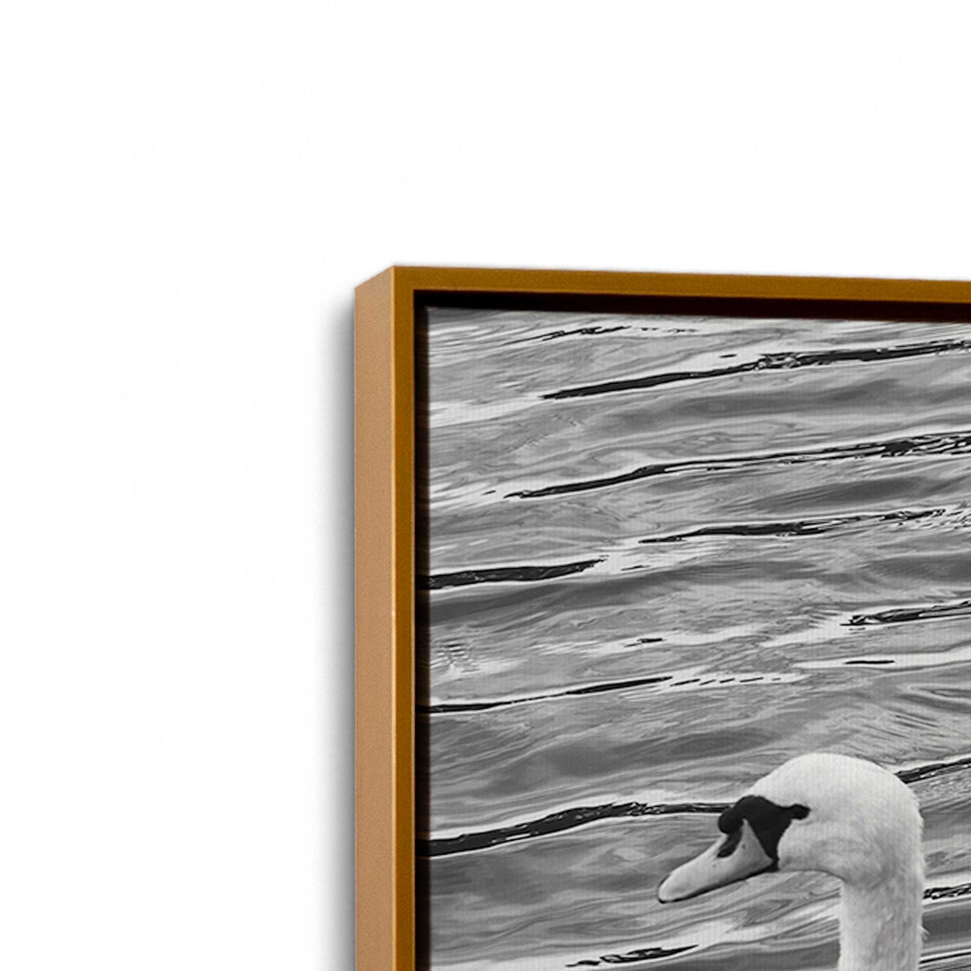 [Color:Polished Gold], Picture of art in a Polished Gold frame at an angle