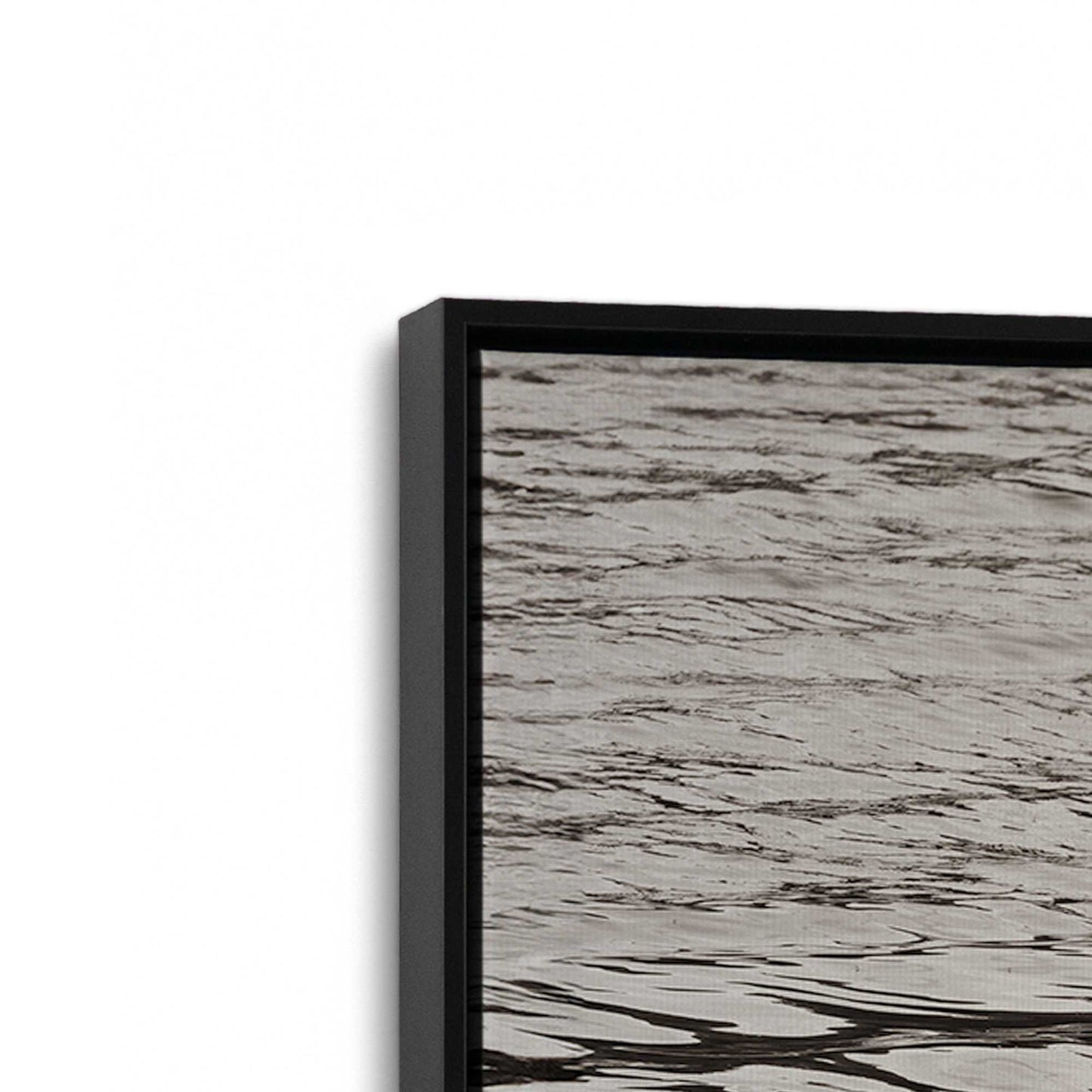 [Color:Satin Black], Picture of art in a Satin Black frame at an angle