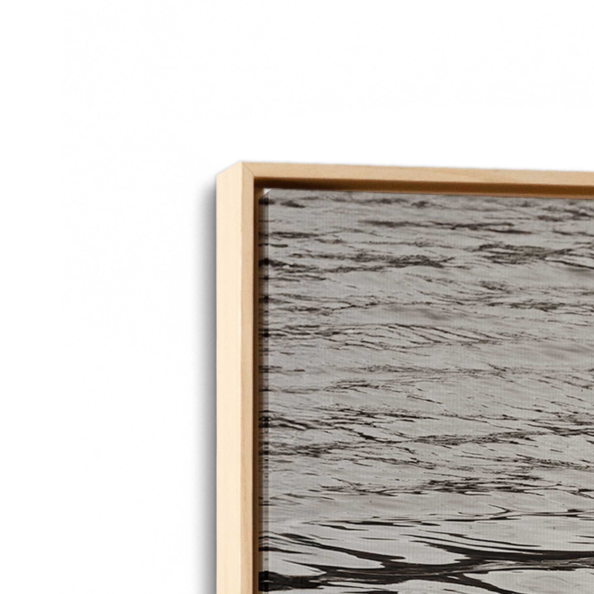 [Color:American Maple], Picture of art in a American Maple frame at an angle